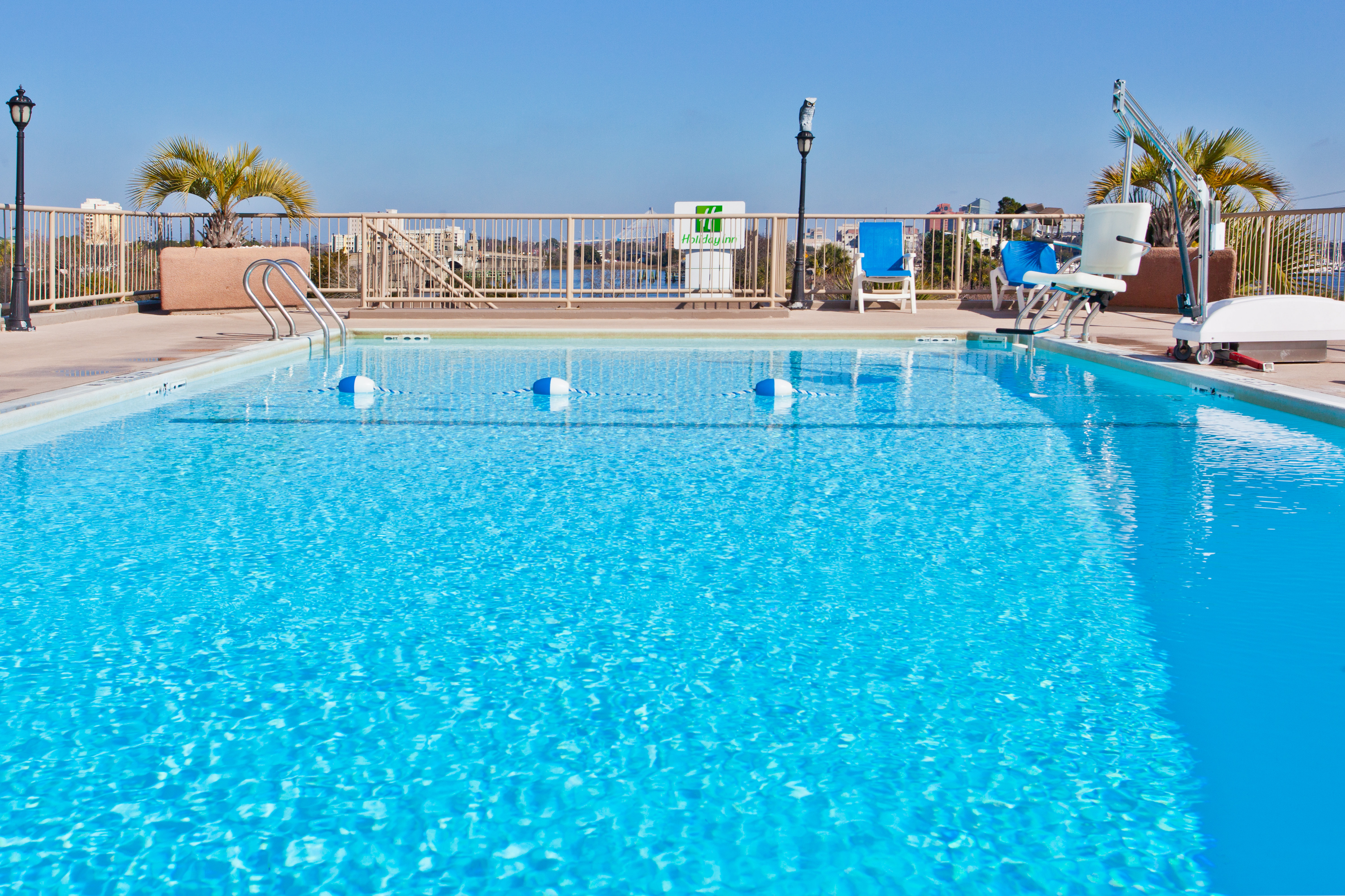 See the Charleston Harbor from the pool!