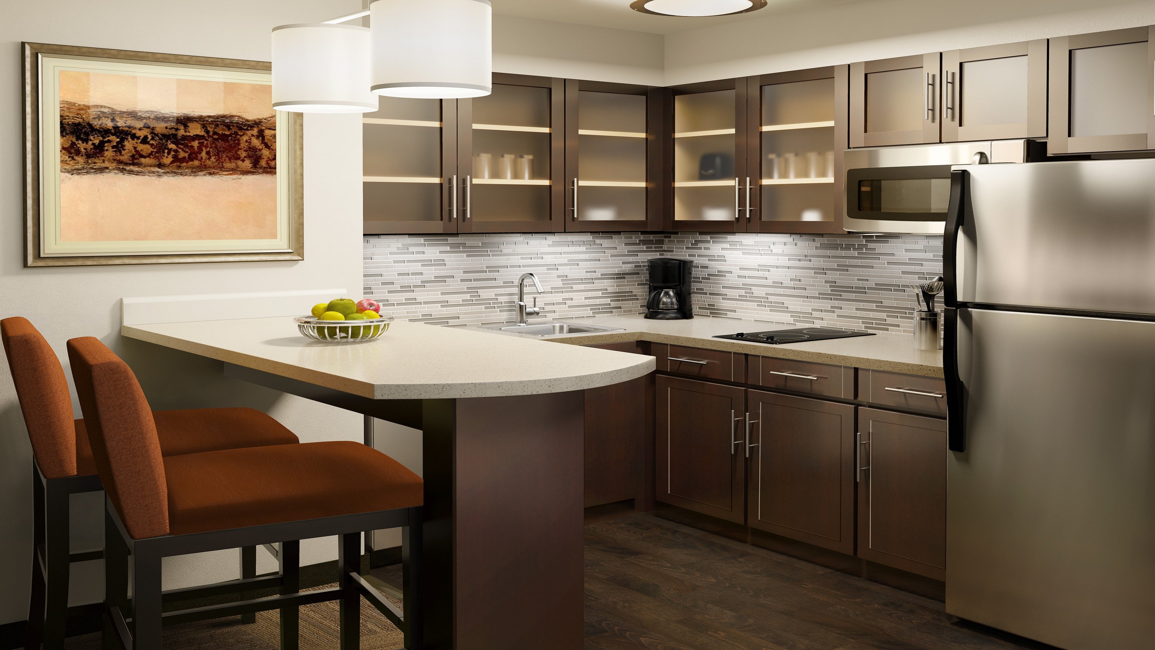 One Bedroom Suite Kitchen - Actual Kitchen Configurations May Vary