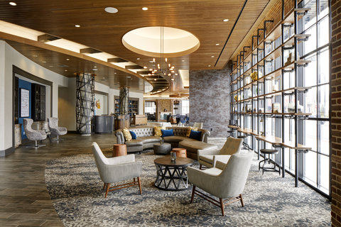 Archer Hotel Burlington Lobby Library.