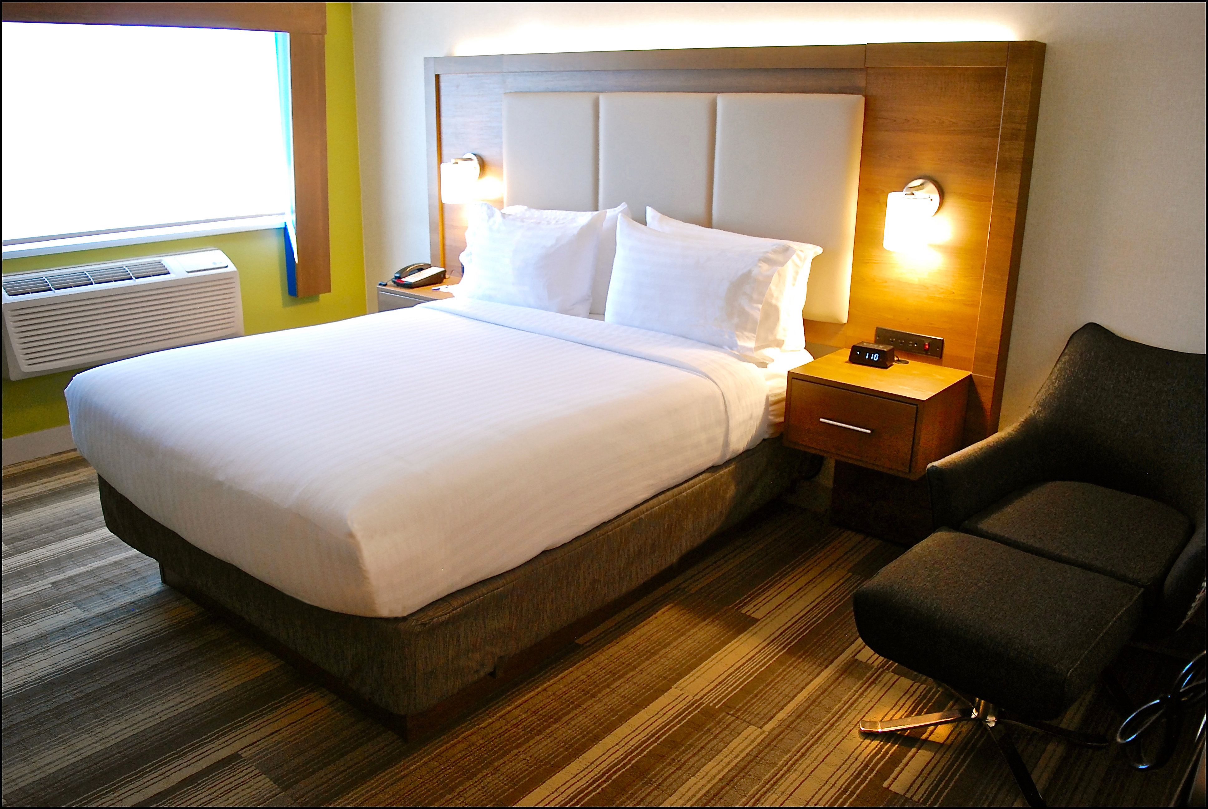 Relax in our spacious one queen bed, wheelchair accessible room.
