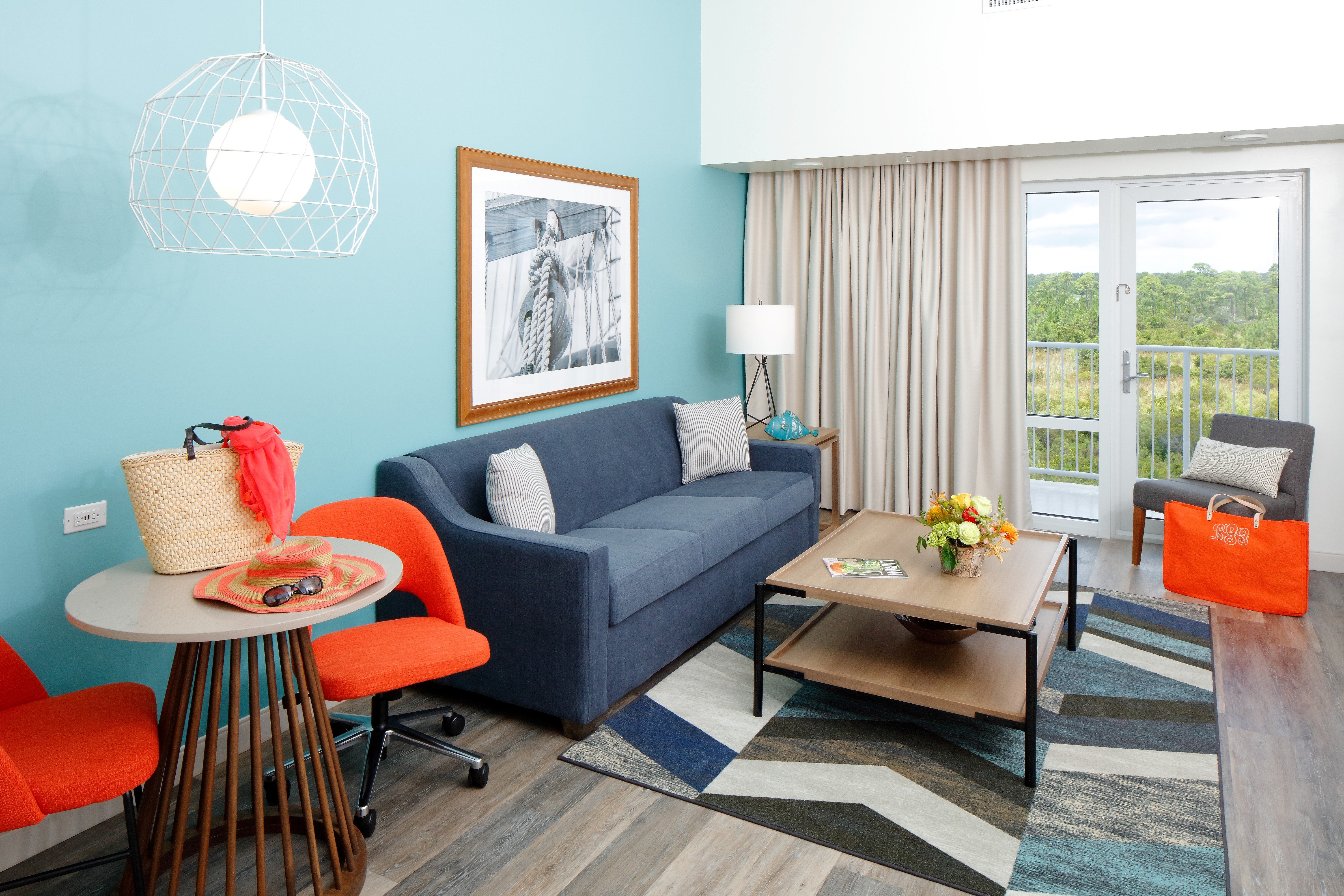 Our charming suite living rooms will help you unwind