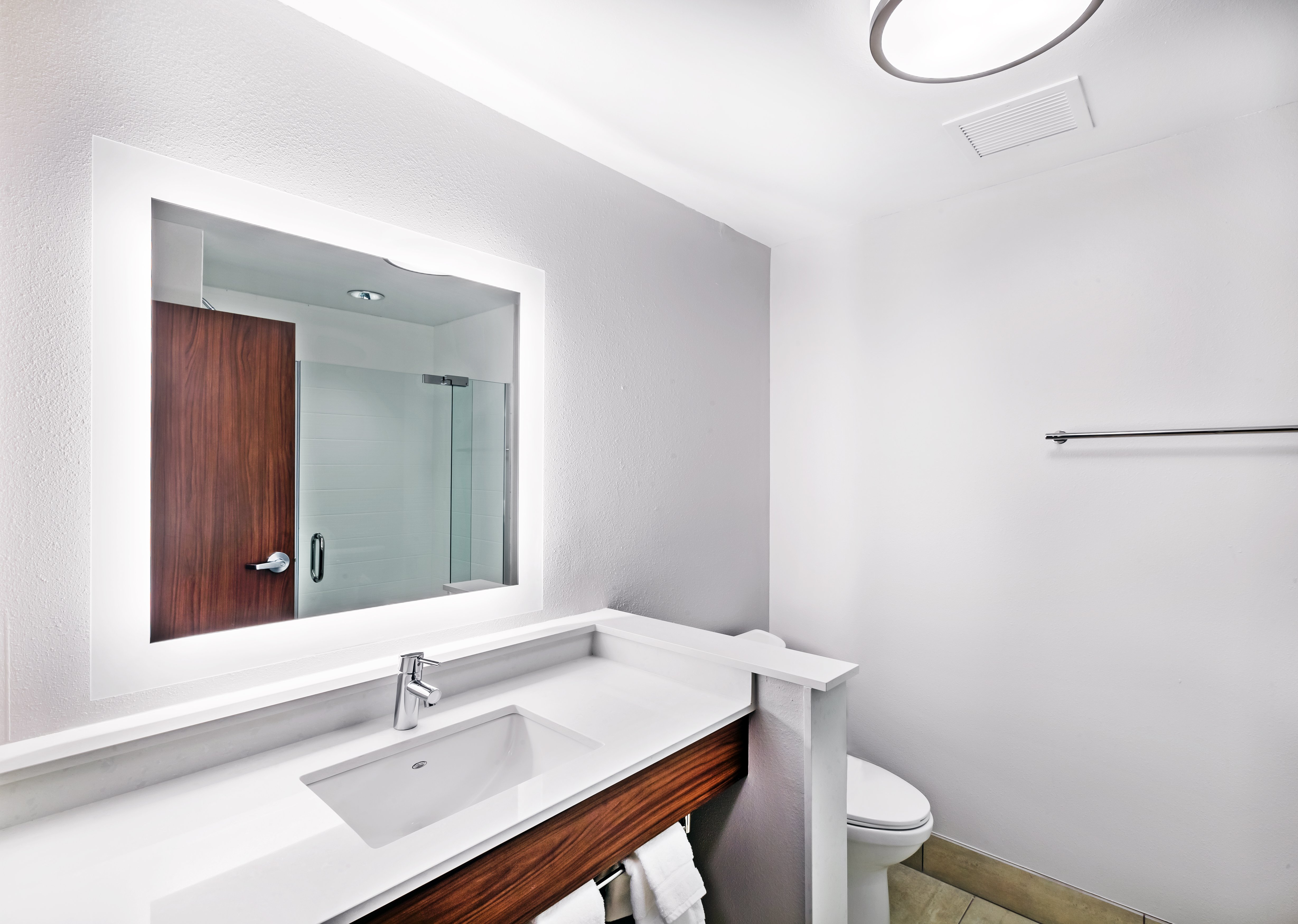 HOLIDAY INN EXP STES CHANUTE BY IHG-guestroom-Holiday Inn Express Chanute King Room Bathroom Shower.jpg