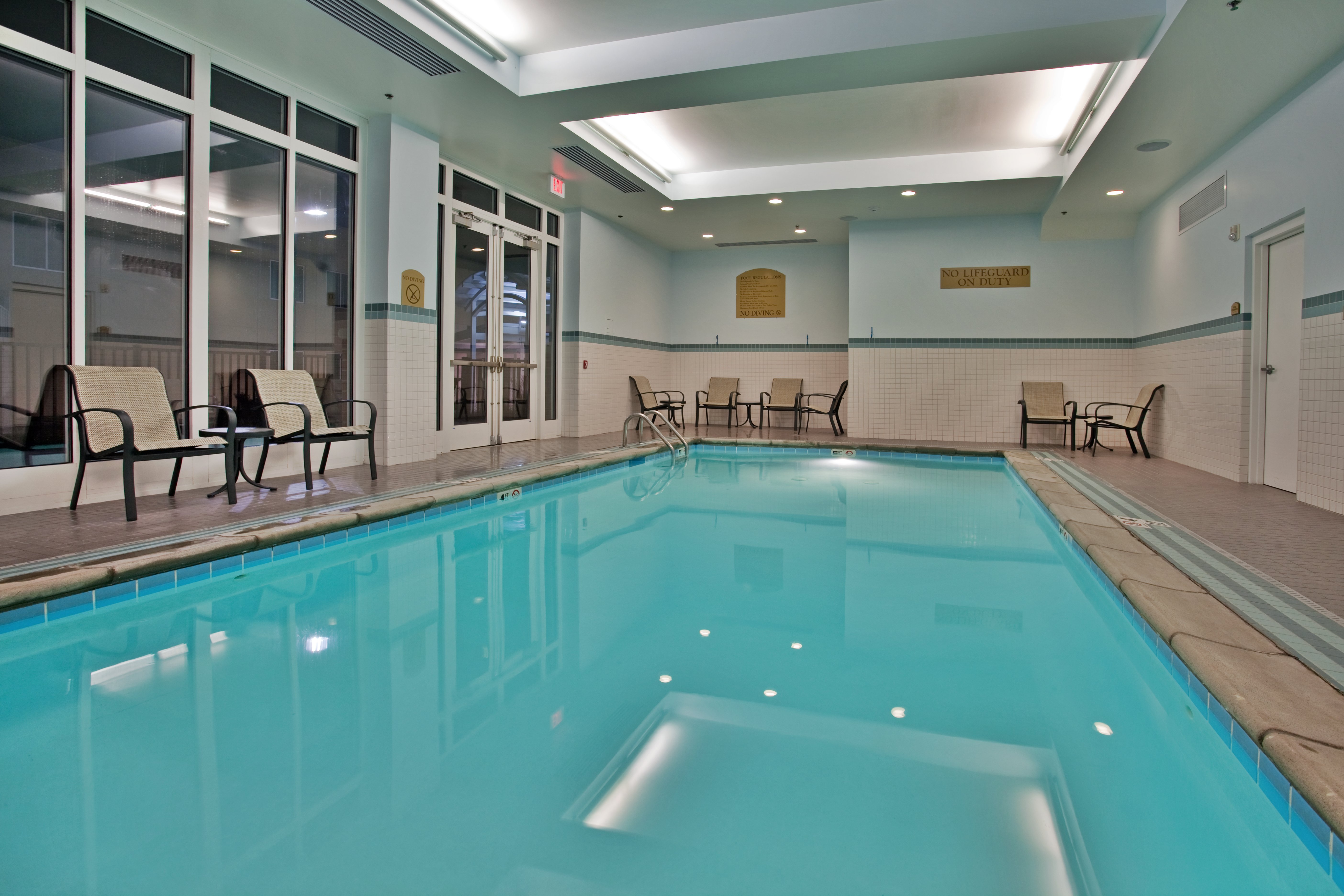 Enjoy the heated indoor swimming pool