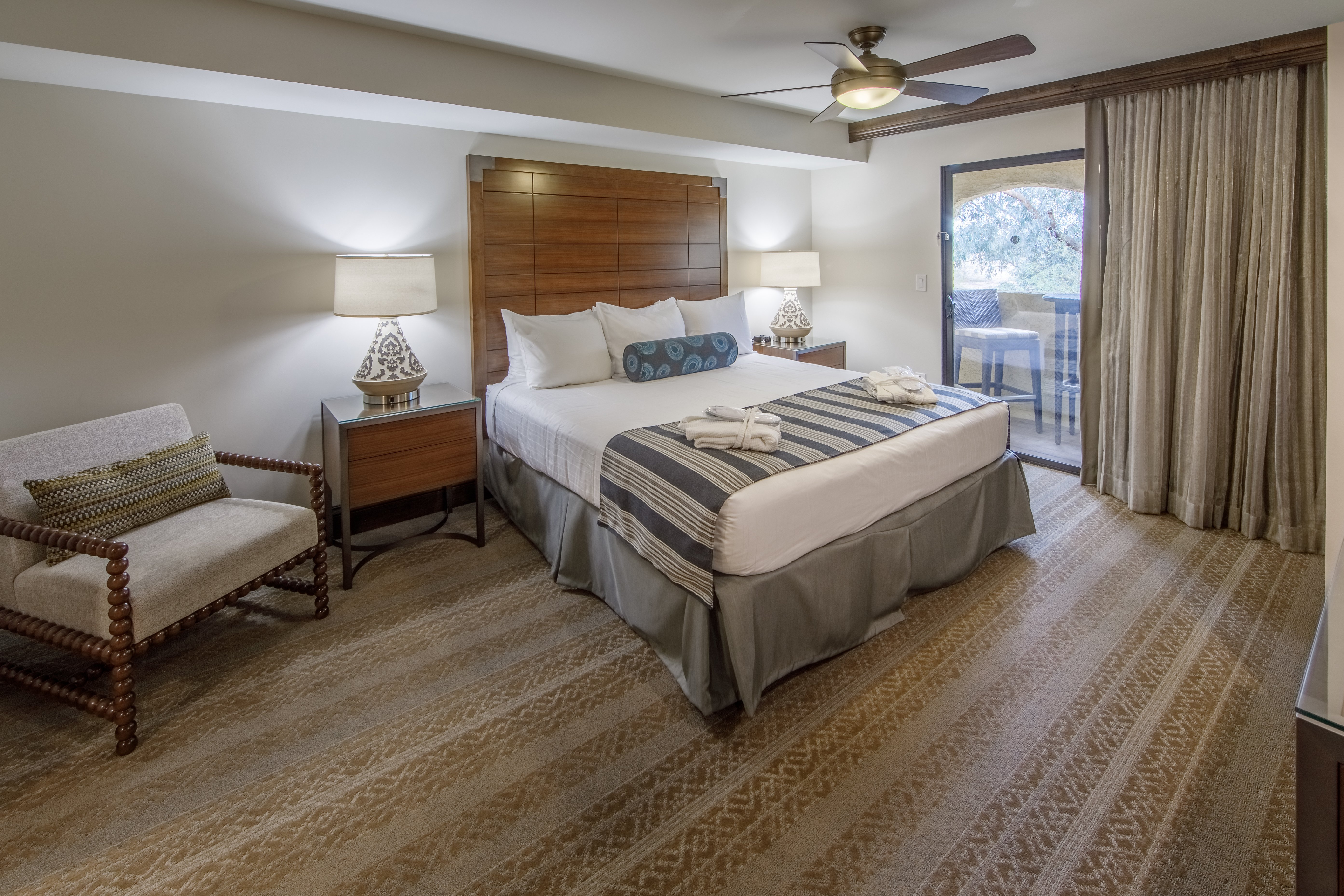 Spacious master bedroom in signature collection room
