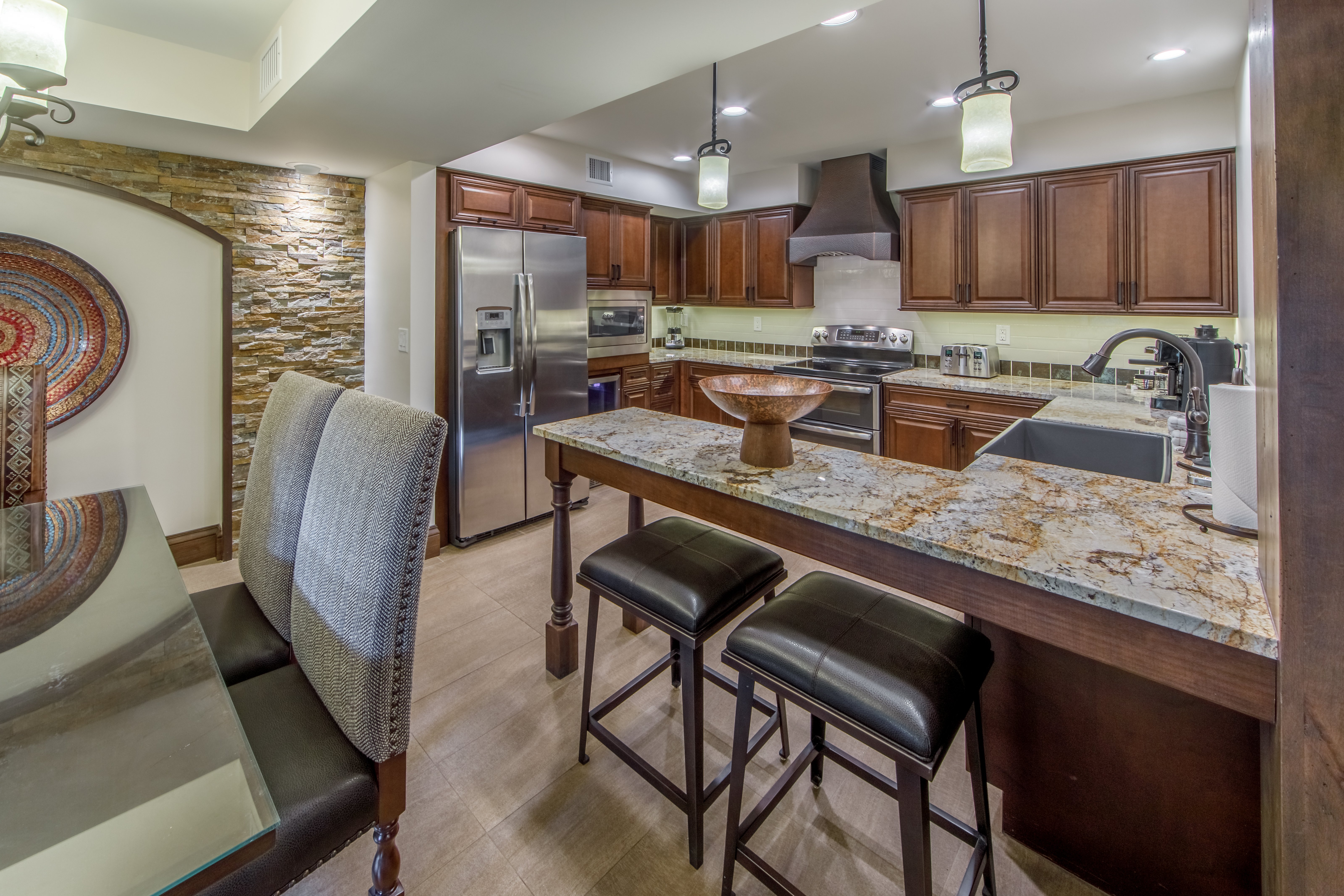 Upgraded appliances in signature collection kitchen