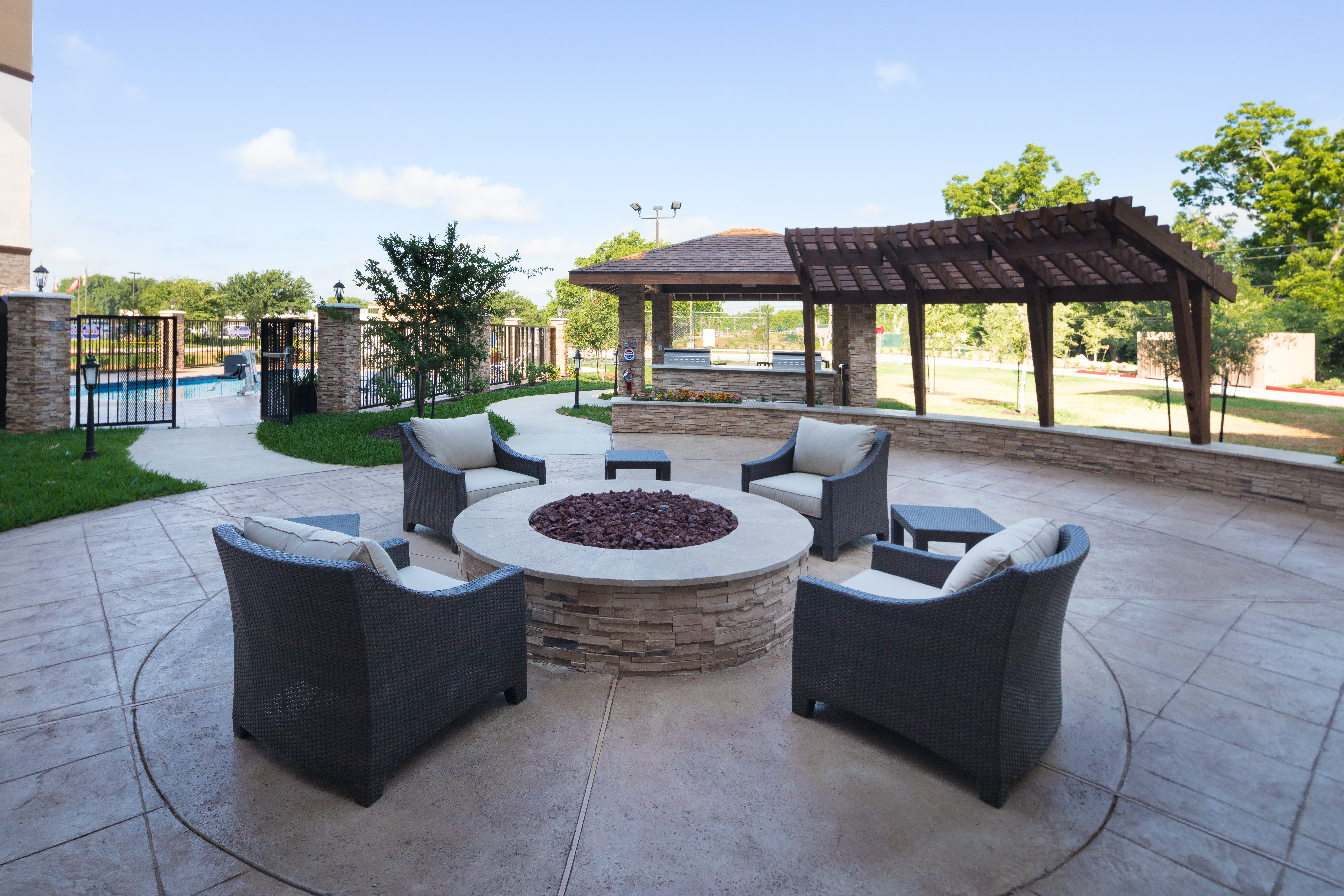 Enjoy the firepit at Staybridge Suites with friends and family