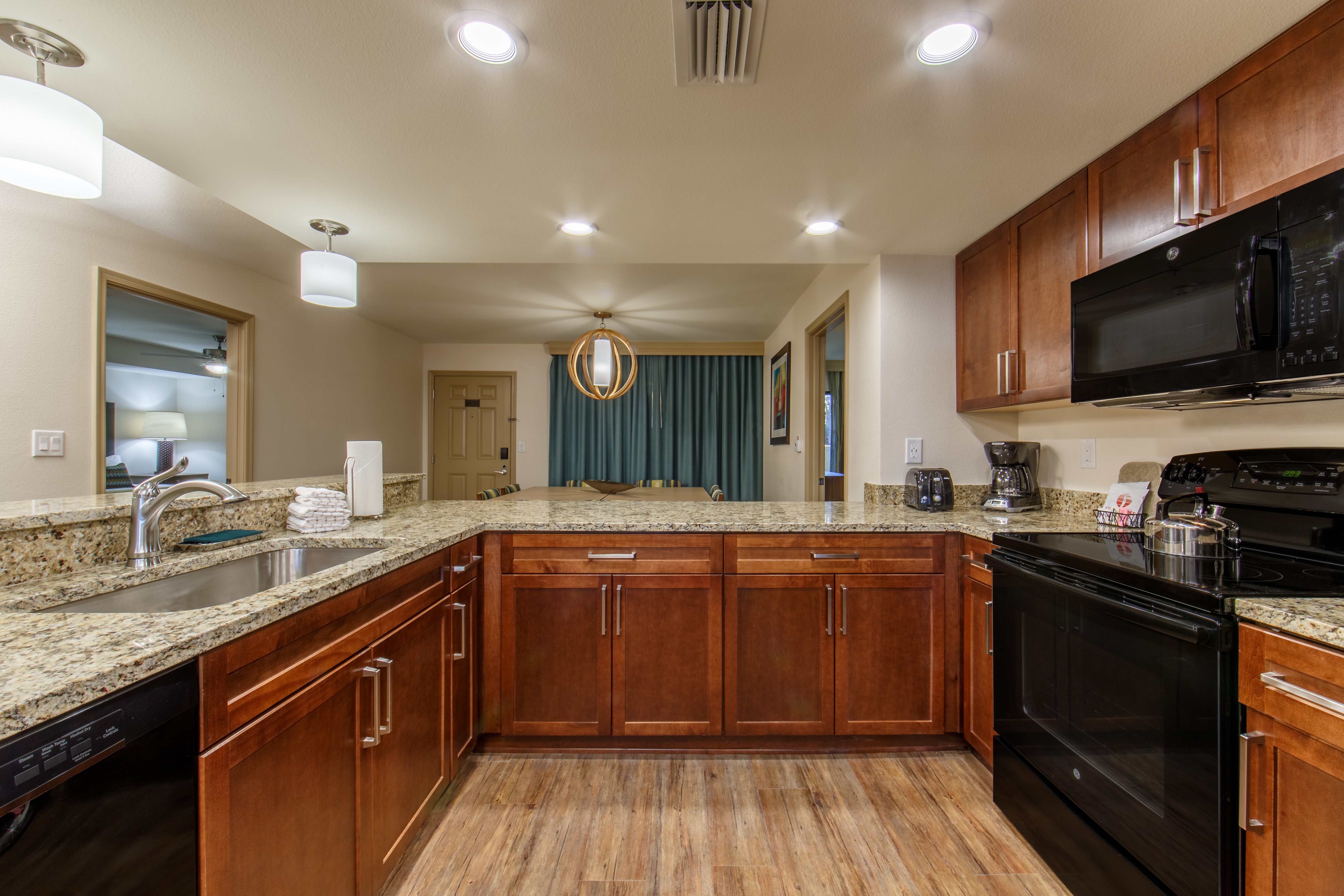 Prepare meals in a spacious and fully-equipped kitchen
