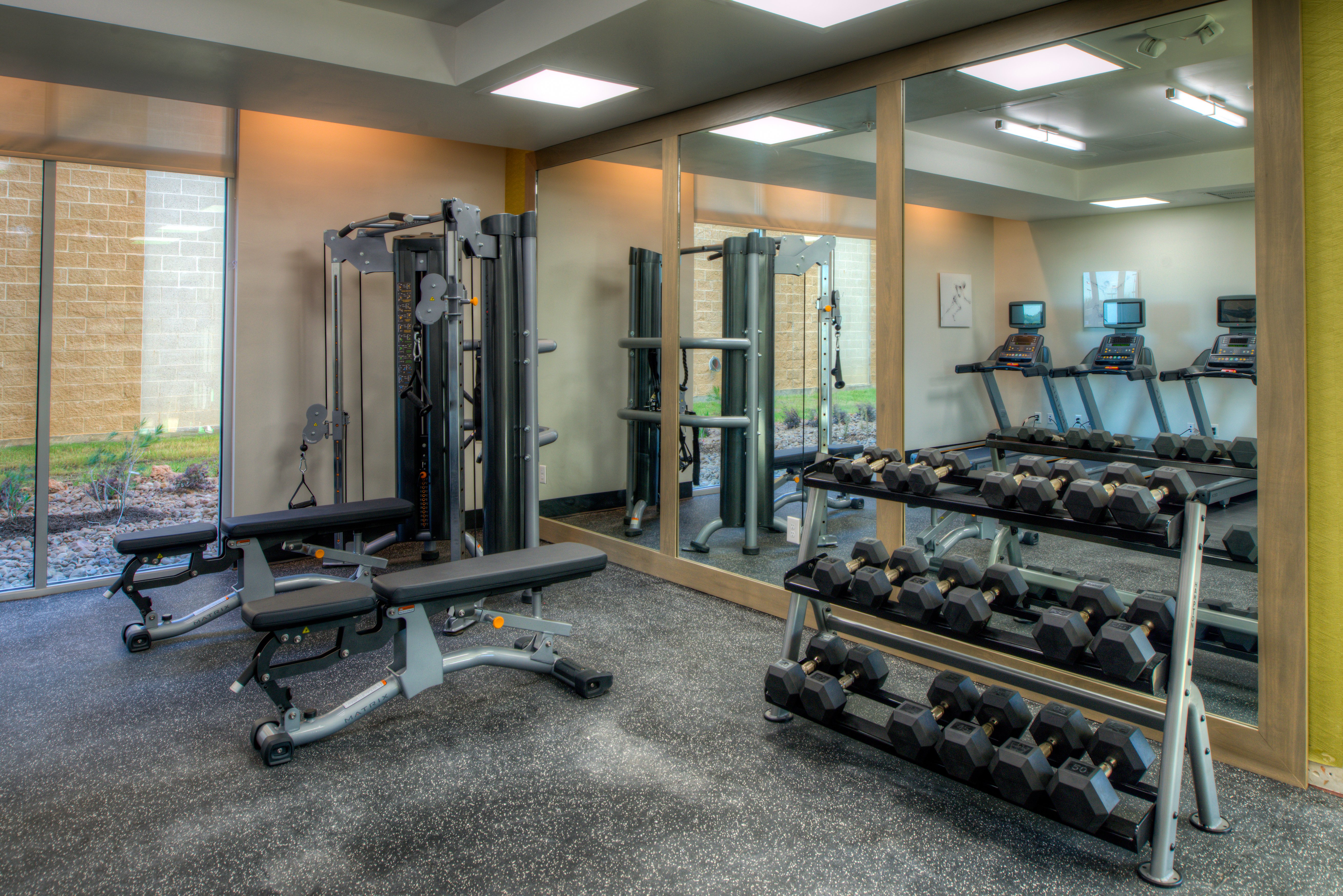 Stay on track away from home in our fitness center