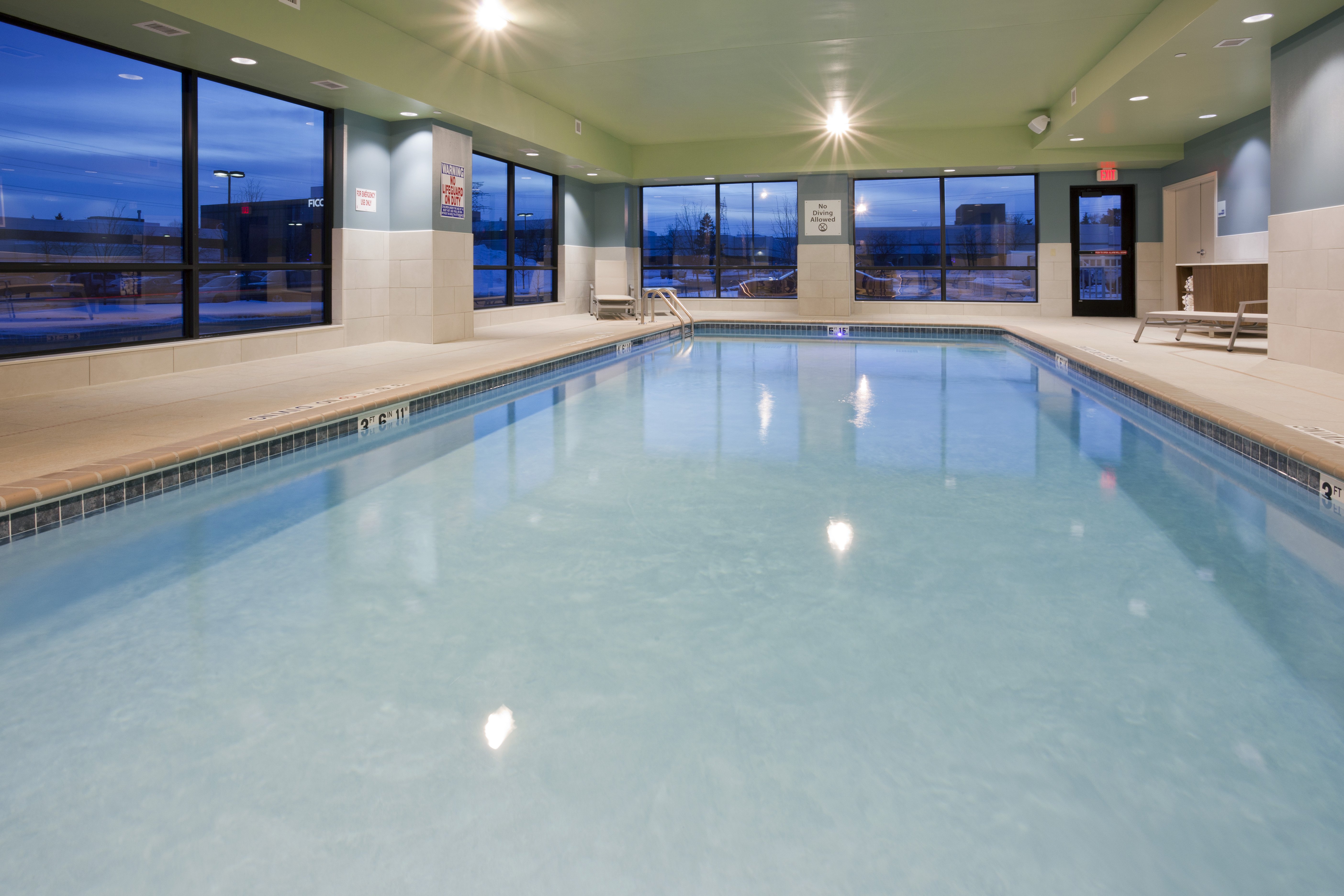 The Holiday Inn Express in Roseville, MN has a fun indoor pool!