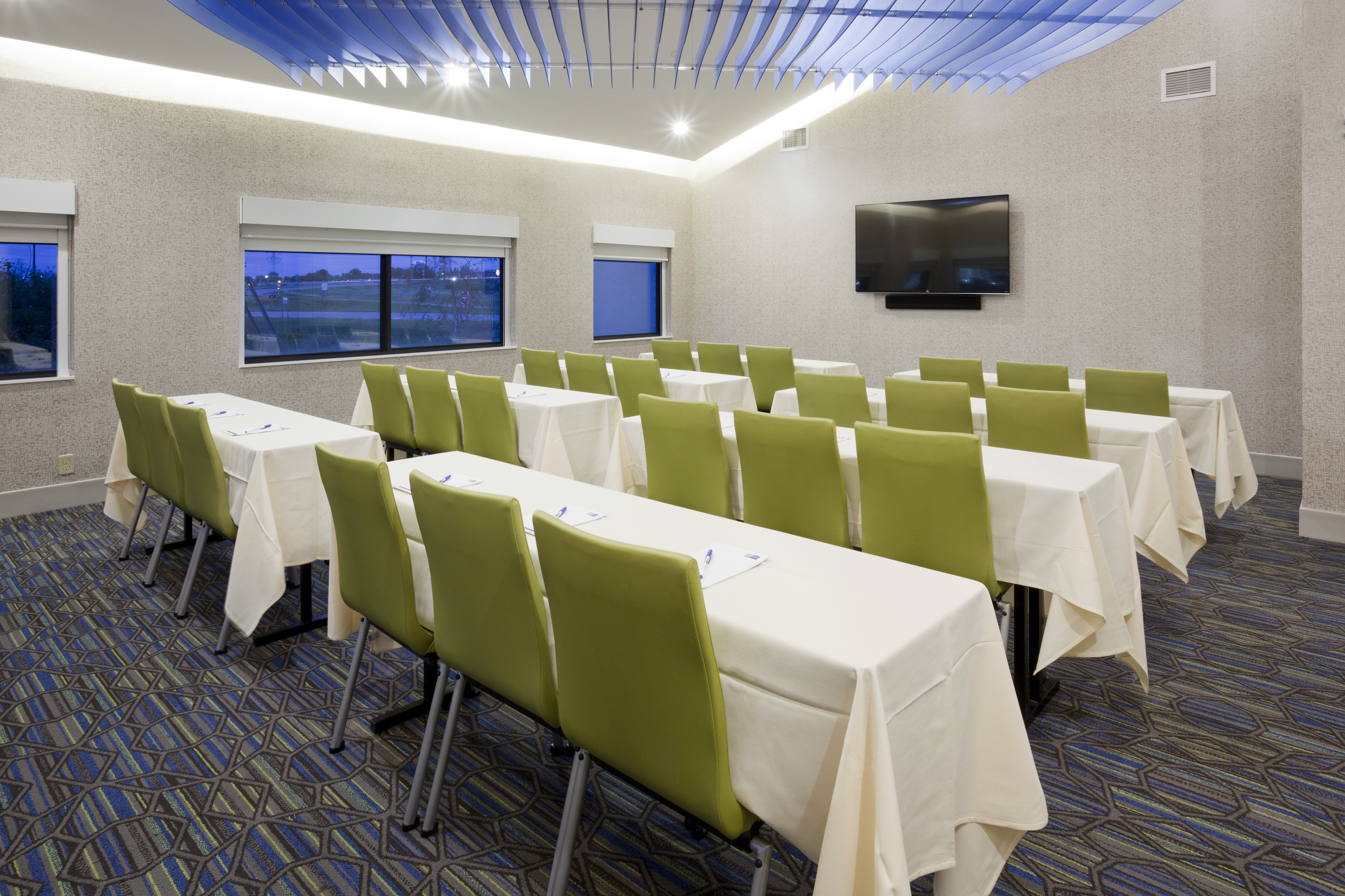 Our large meeting room features free WiFi and an LCD TV.