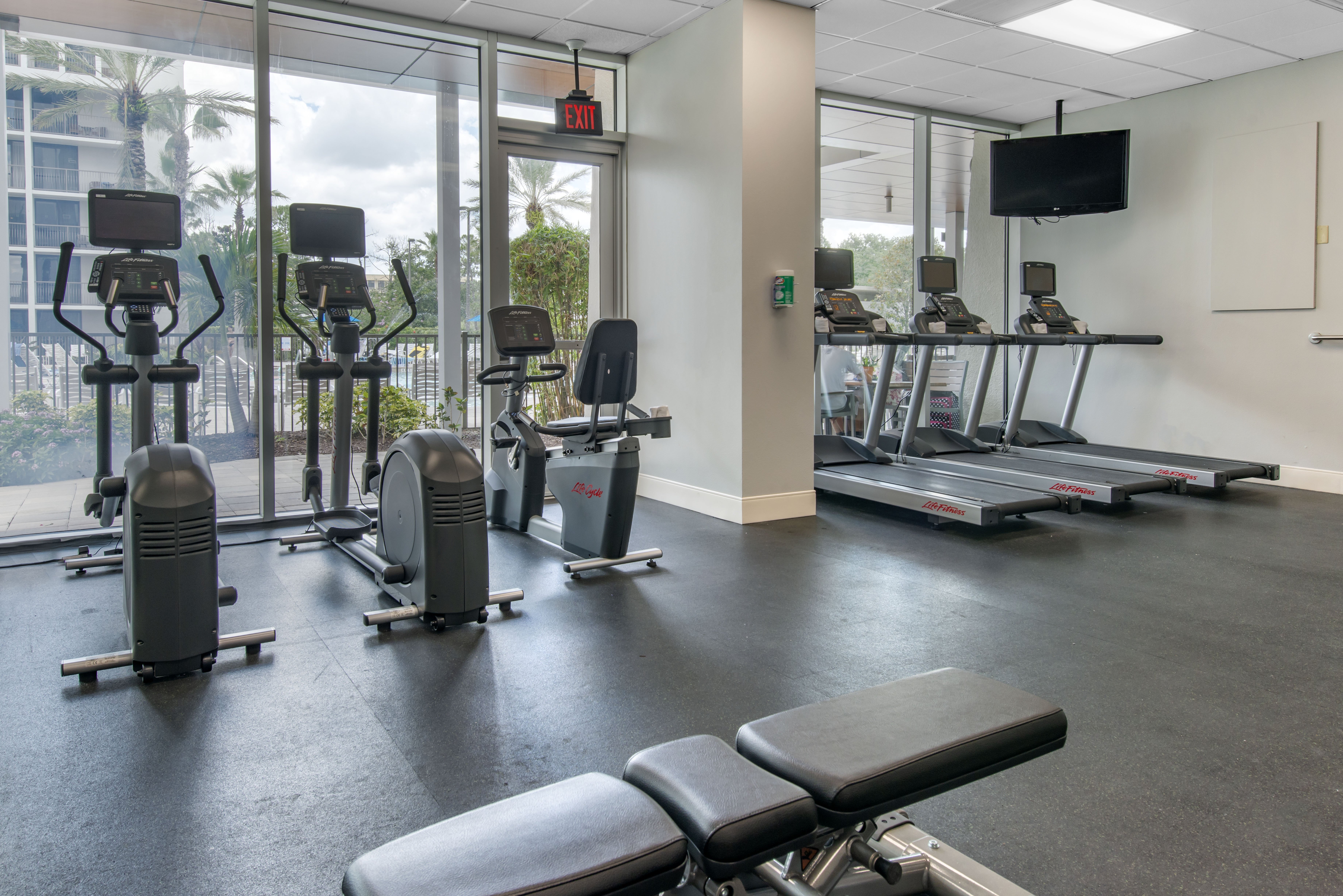 Keep your workouts going at our 24-hour Fitness Center