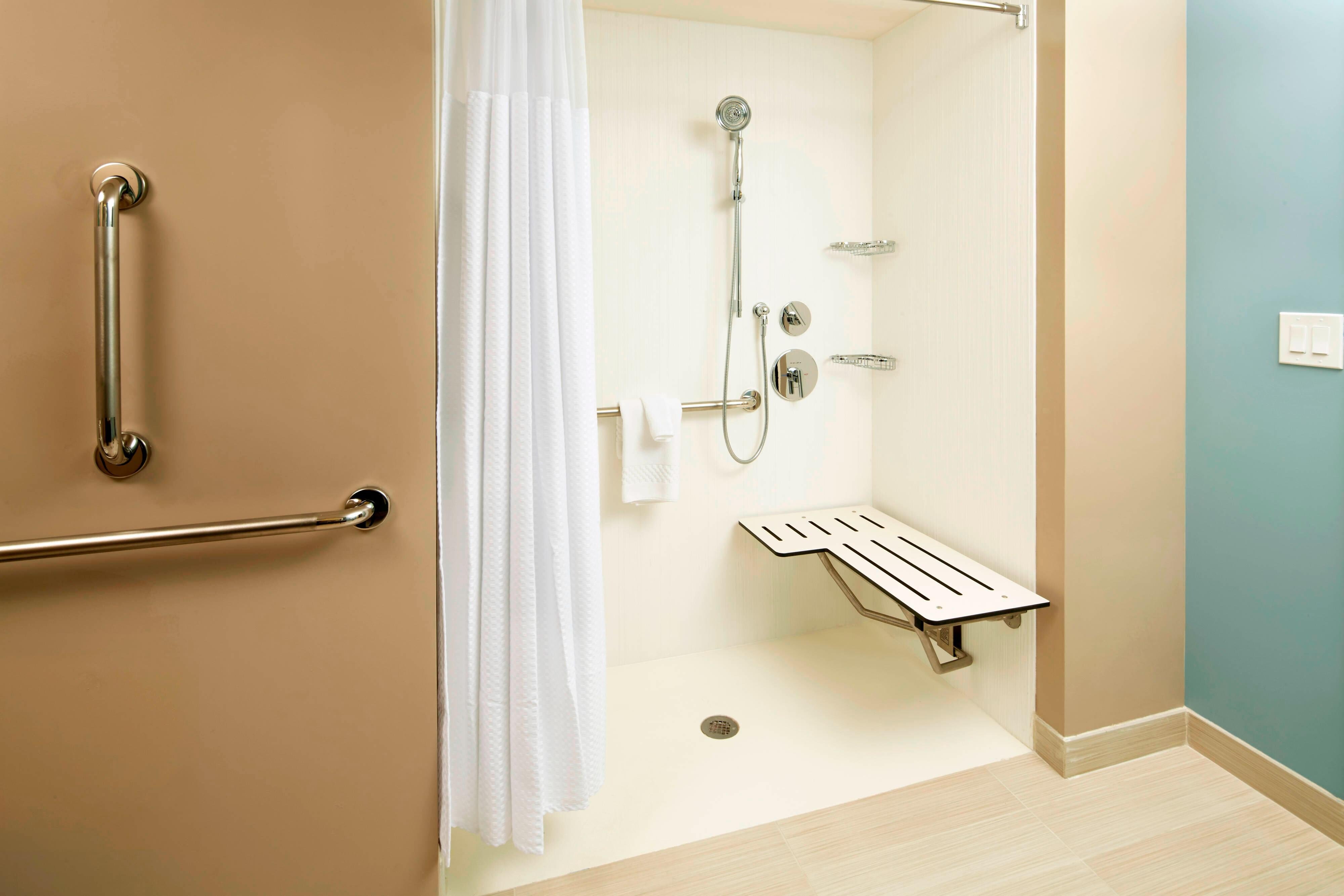 Accessible Guest Bathroom Roll-in Shower