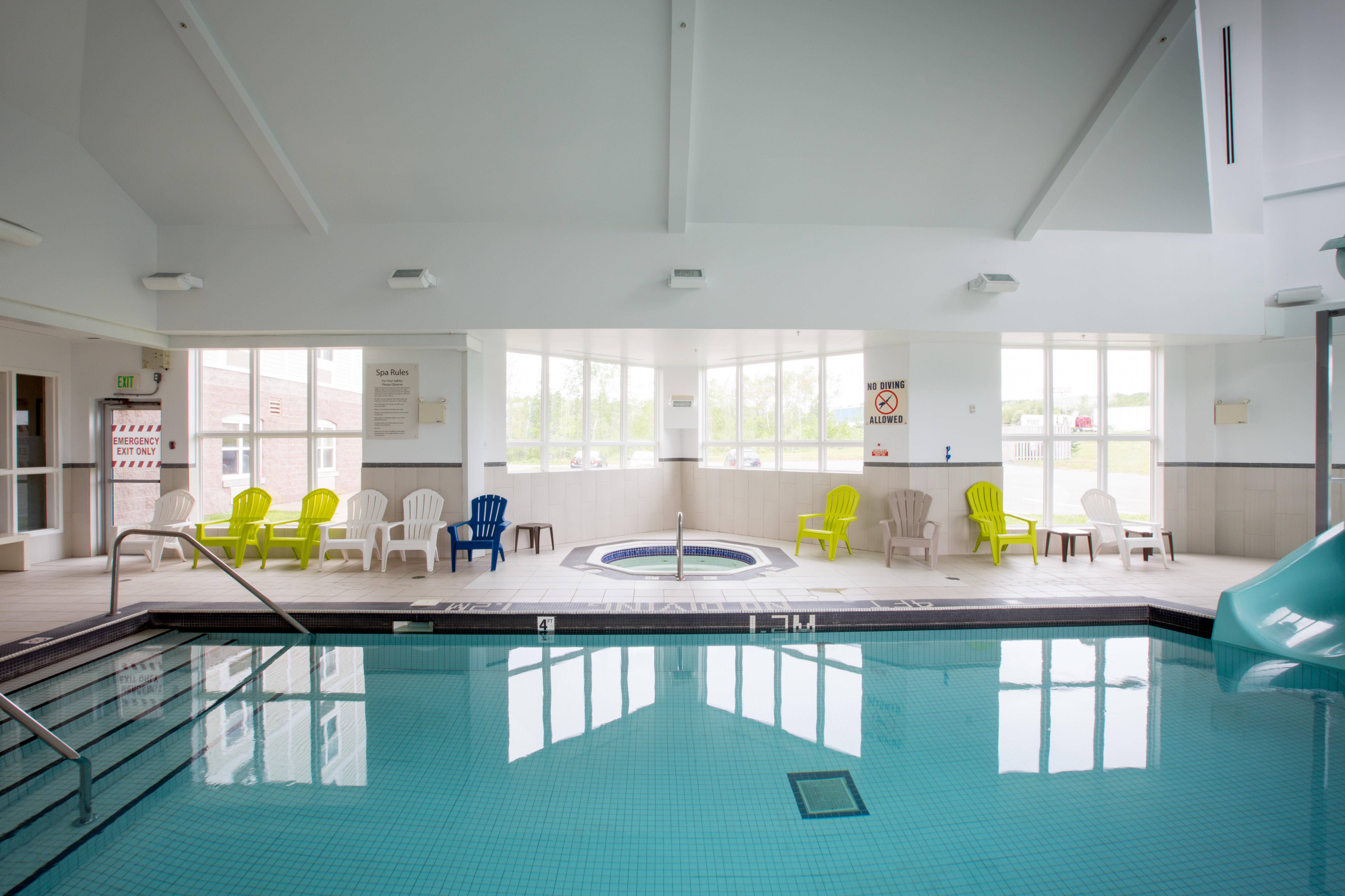 Splash around and have fun in our indoor heated pool