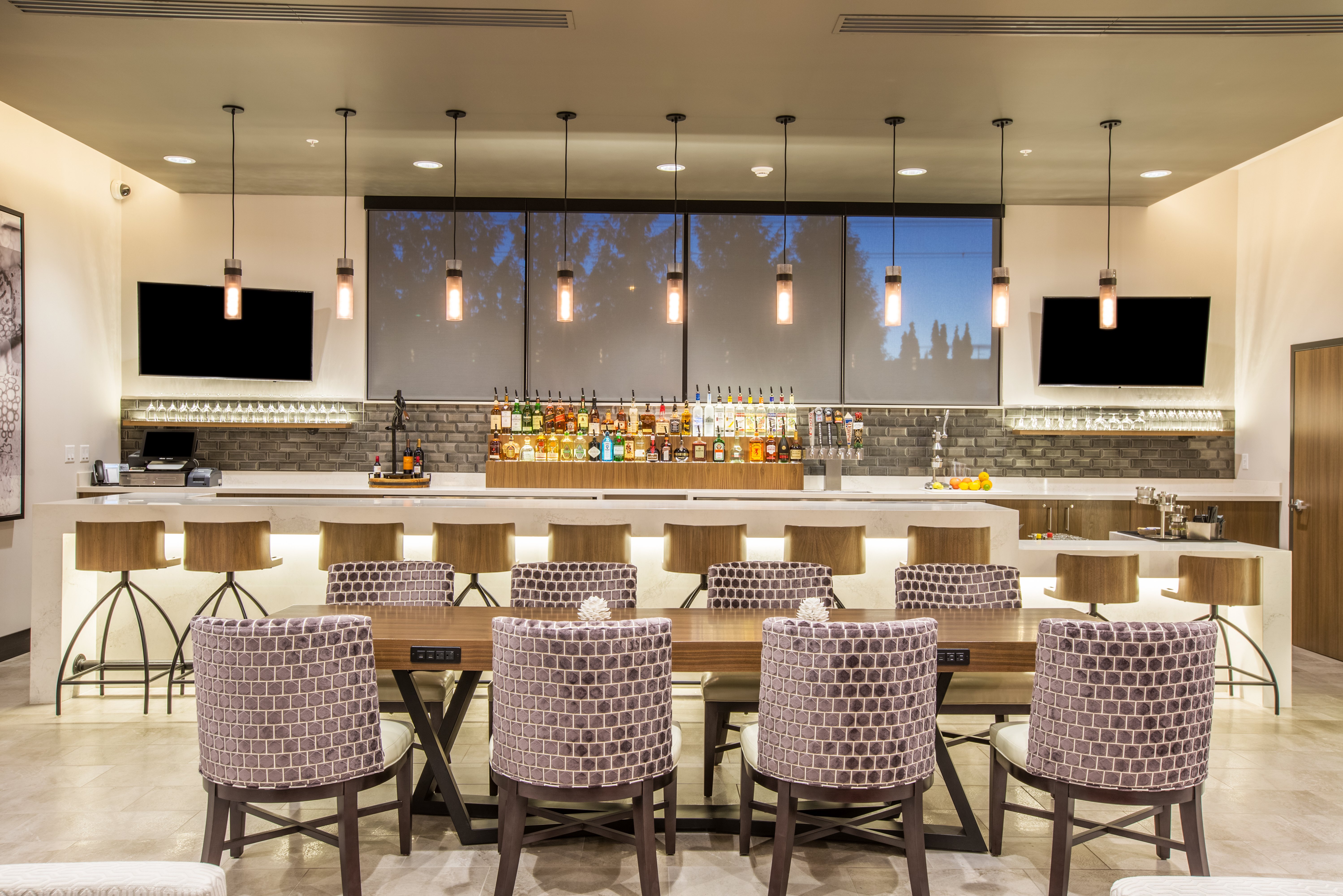 Our Bar and Lounge offers ample seating to connect with friends