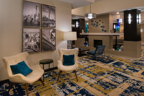 Welcome to our hotel lobby with free Wi-Fi.