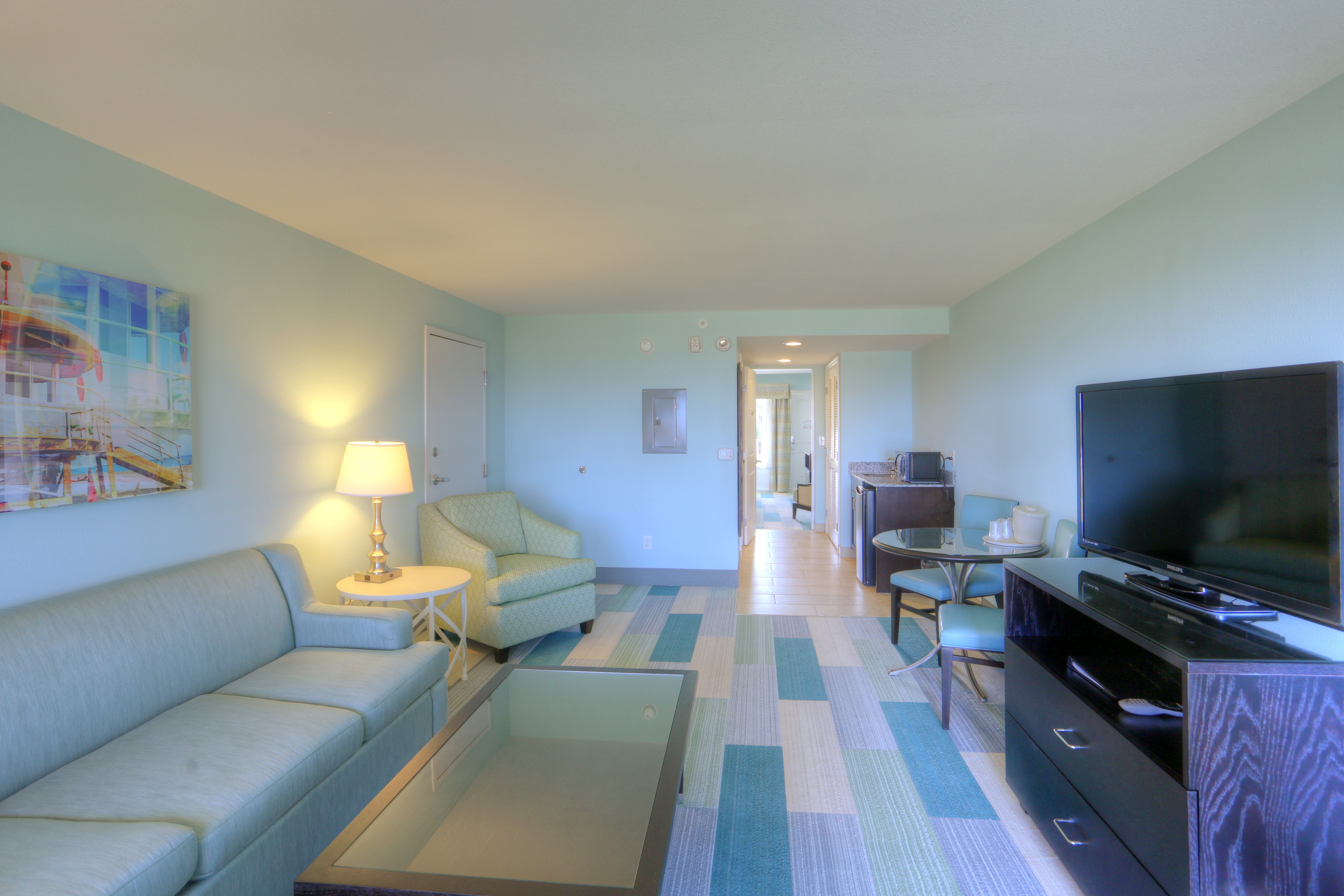 Oceanfront Suite Living Room - great for families!