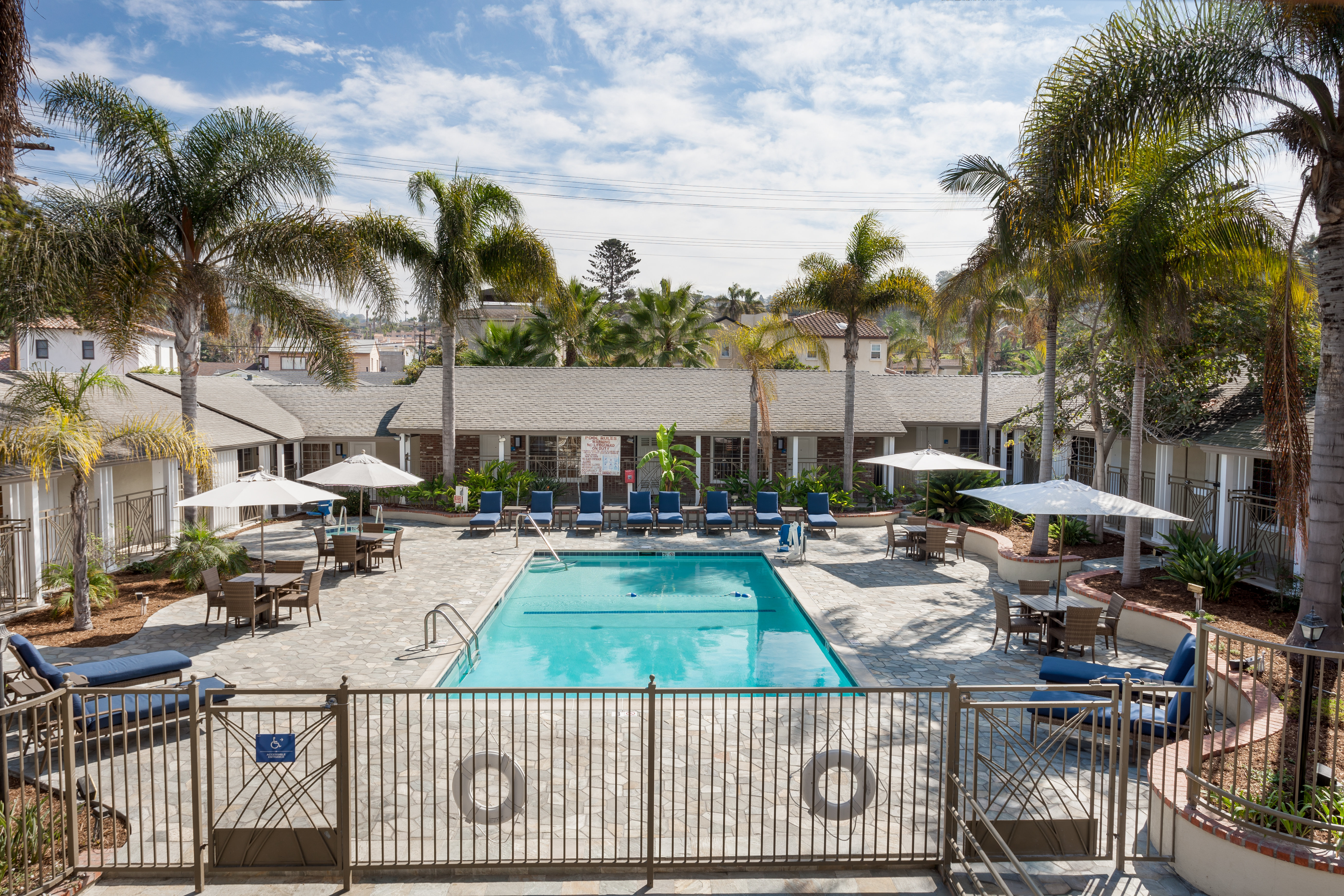 Sunbathe pool-side at Holiday Inn Express & Suites La Jolla