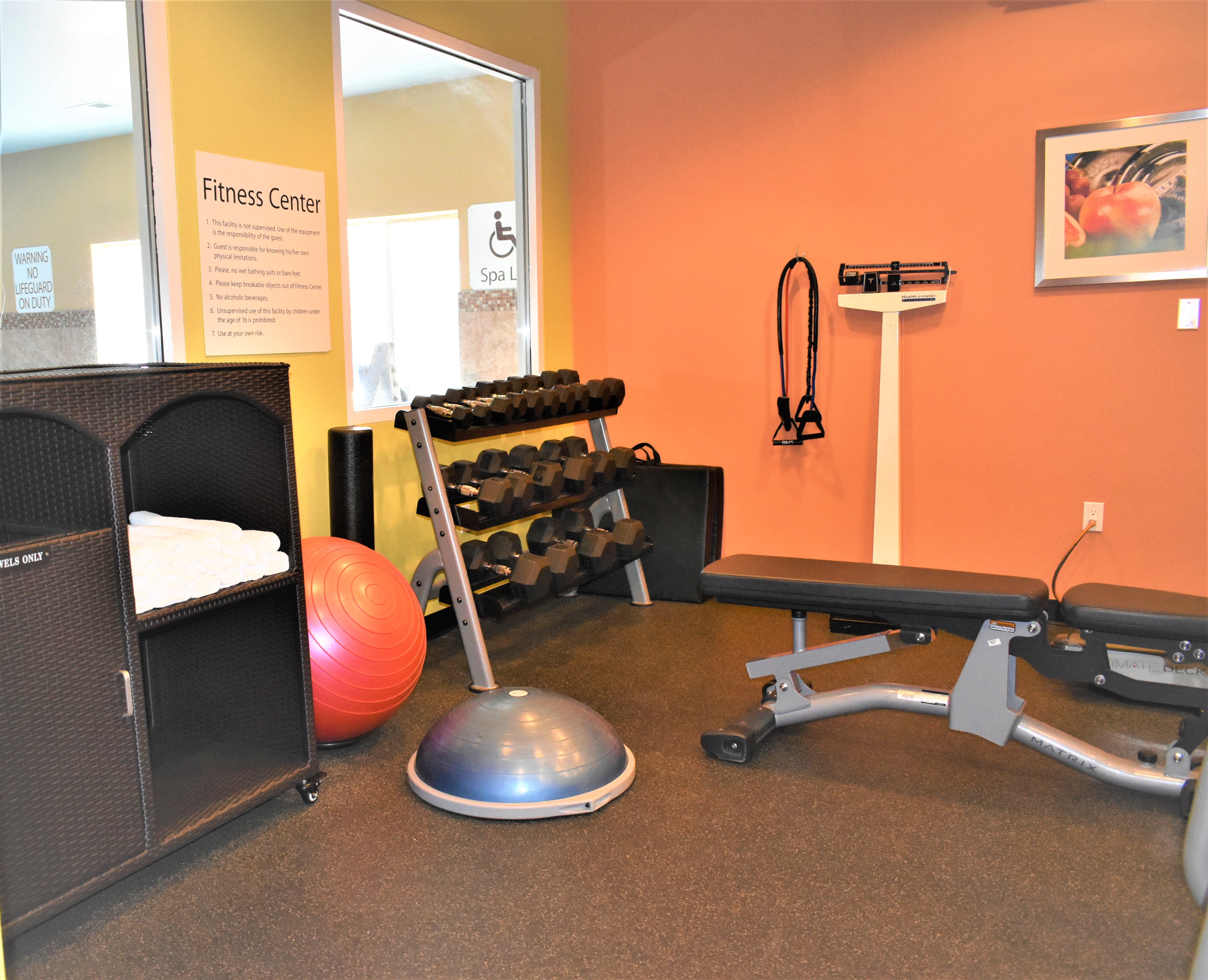 Keep your workout routine during your stay!