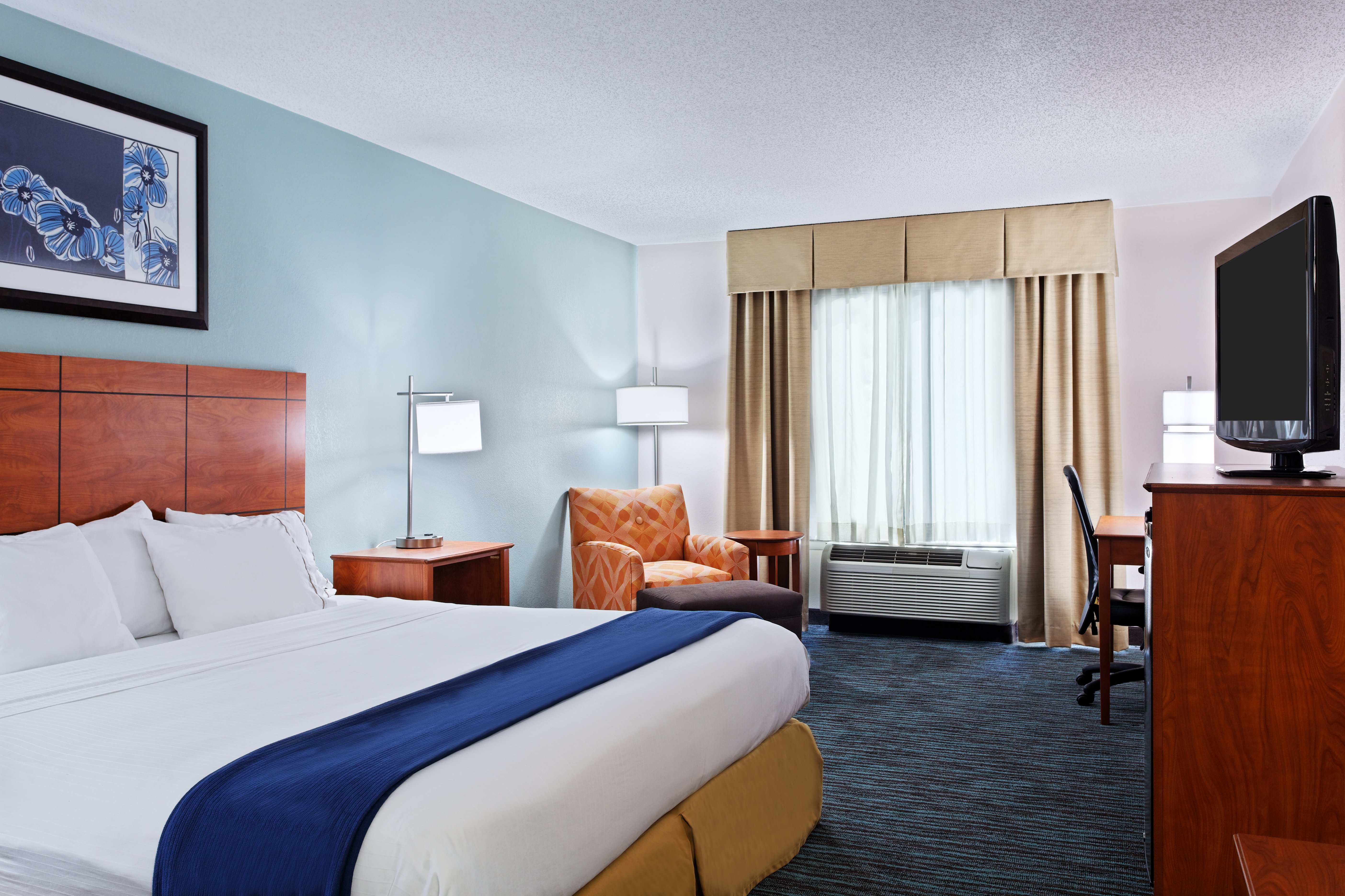 Enjoy a great night's sleep on our cozy King bed!