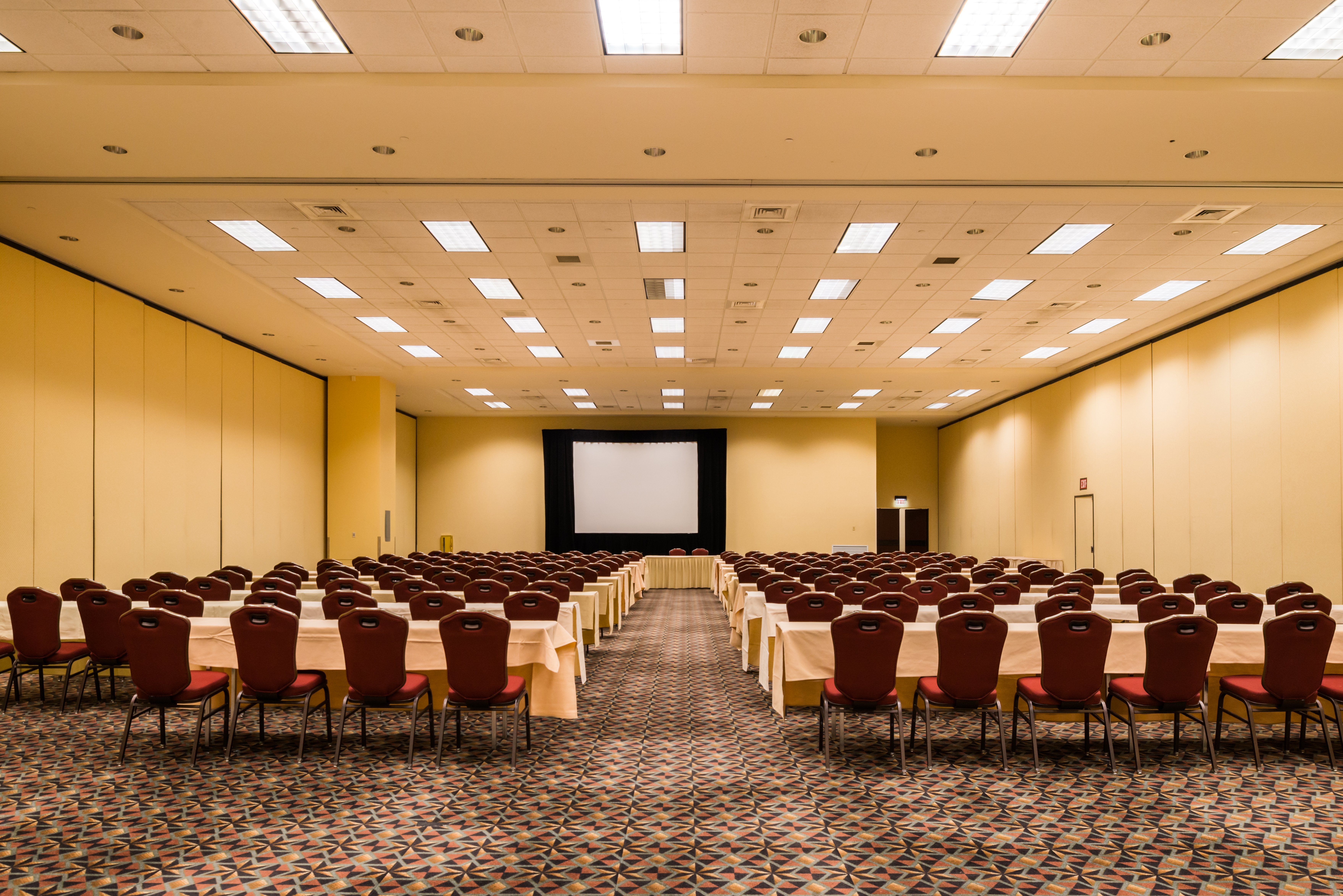 Convention Center set for a meeting in classroom style