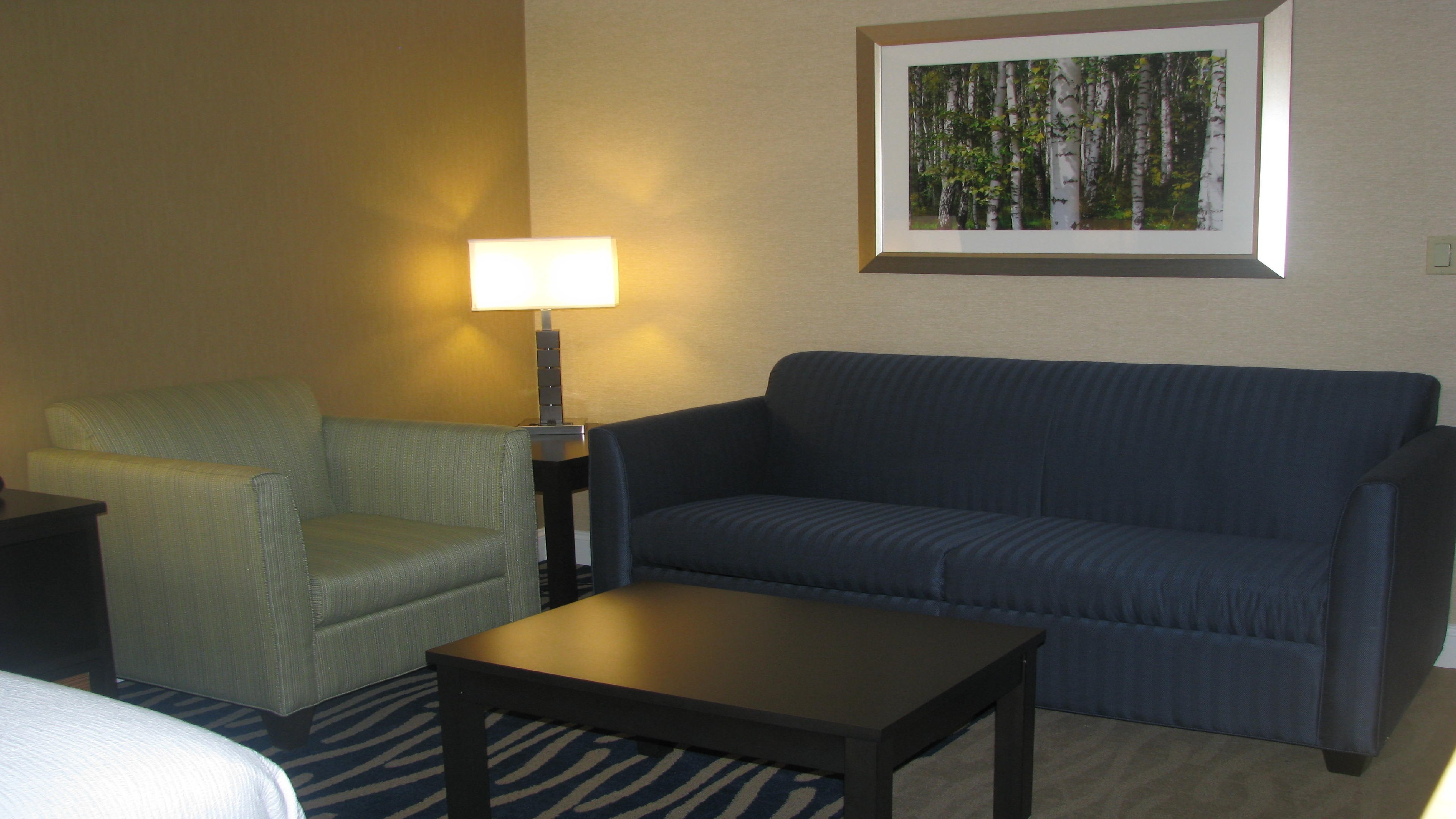 HOLIDAY INN DOWNTOWN-guestroom-A sleeper sofa that’s a great couch and a great bed!.jpg