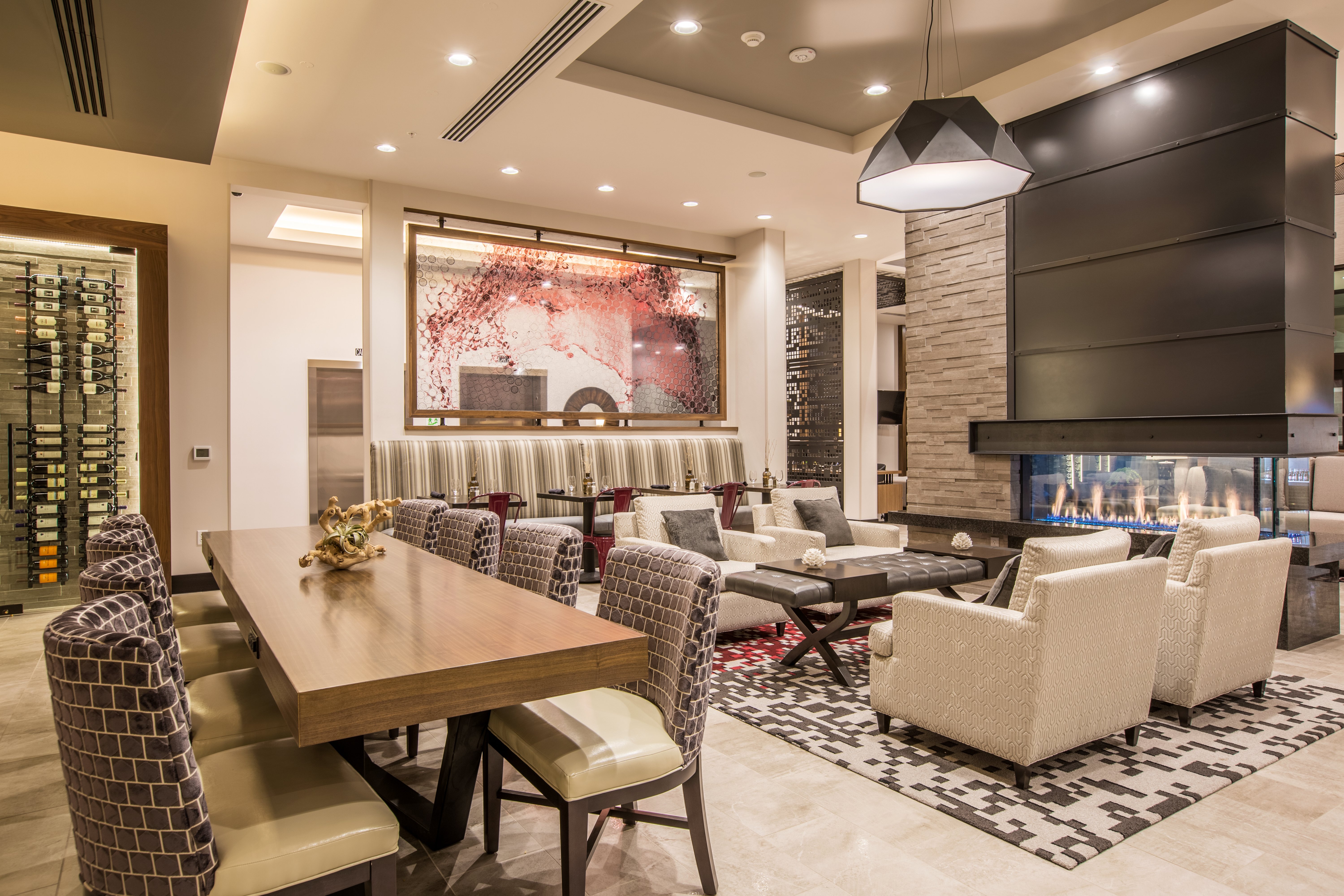 Our lobby offers space for informal gatherings with family