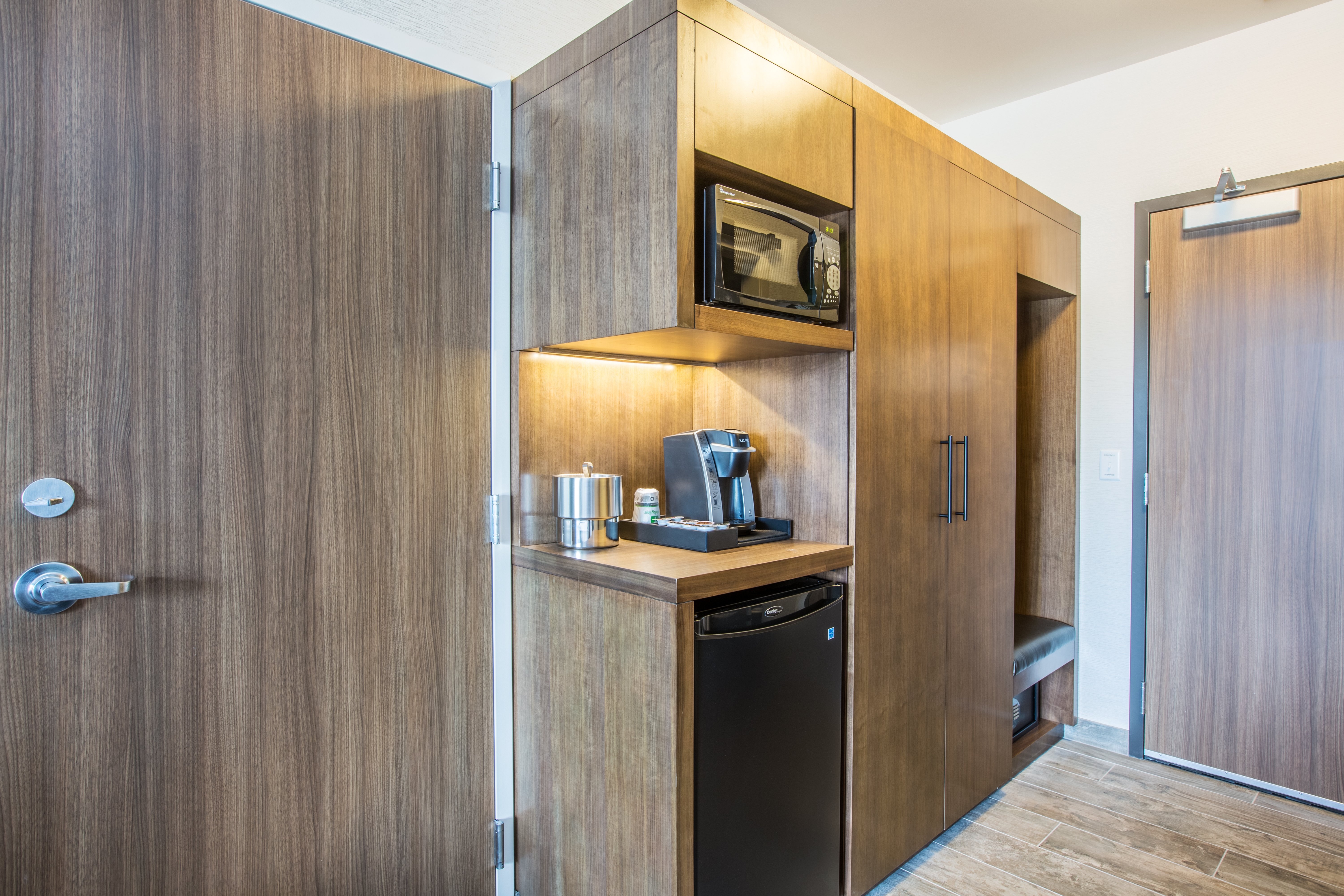 All guestrooms have a Keurig coffee maker, refrigerator, microwave
