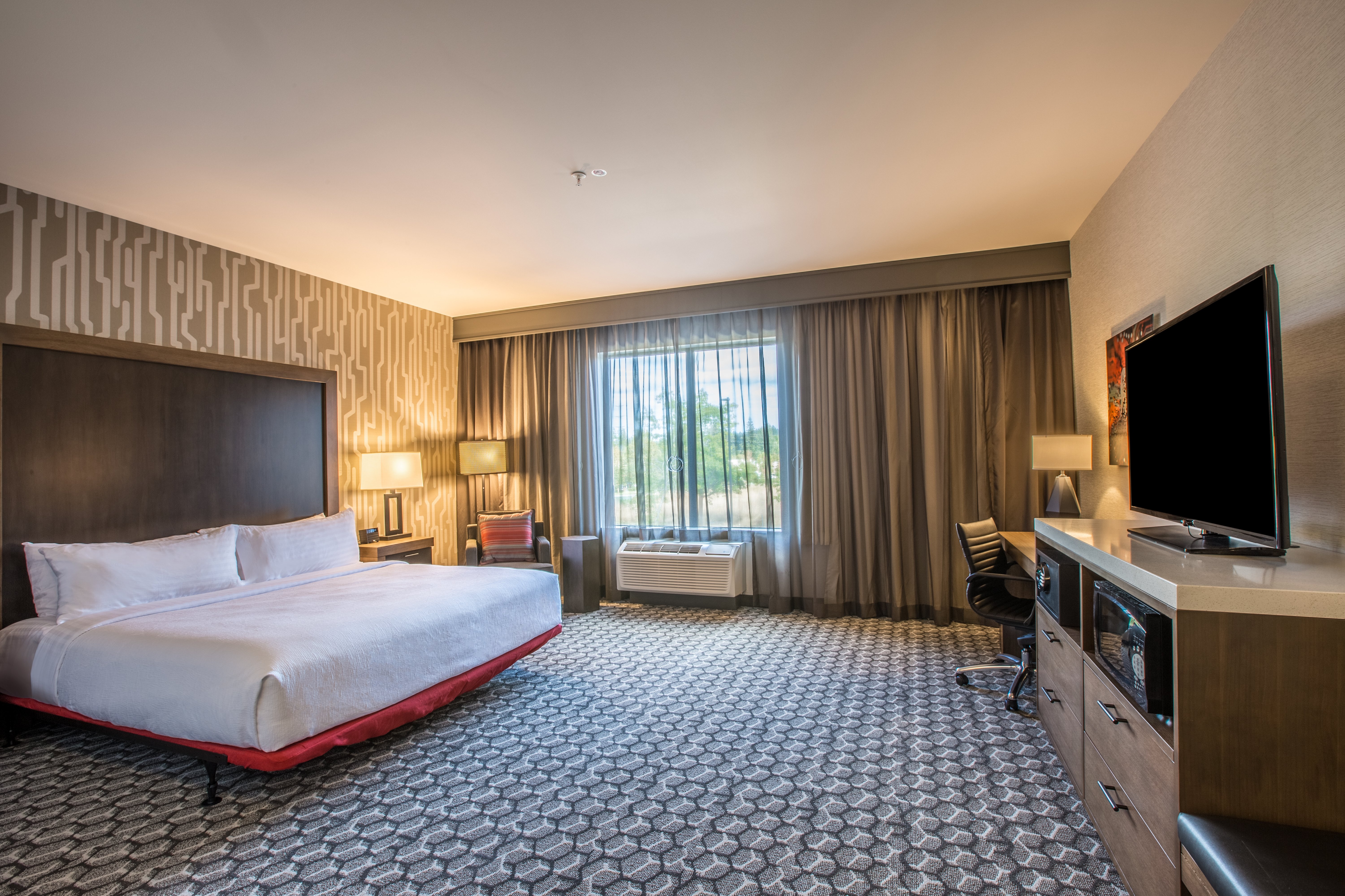 Guestrooms offer 50-inch flat screen TVs and complimentary WiFi