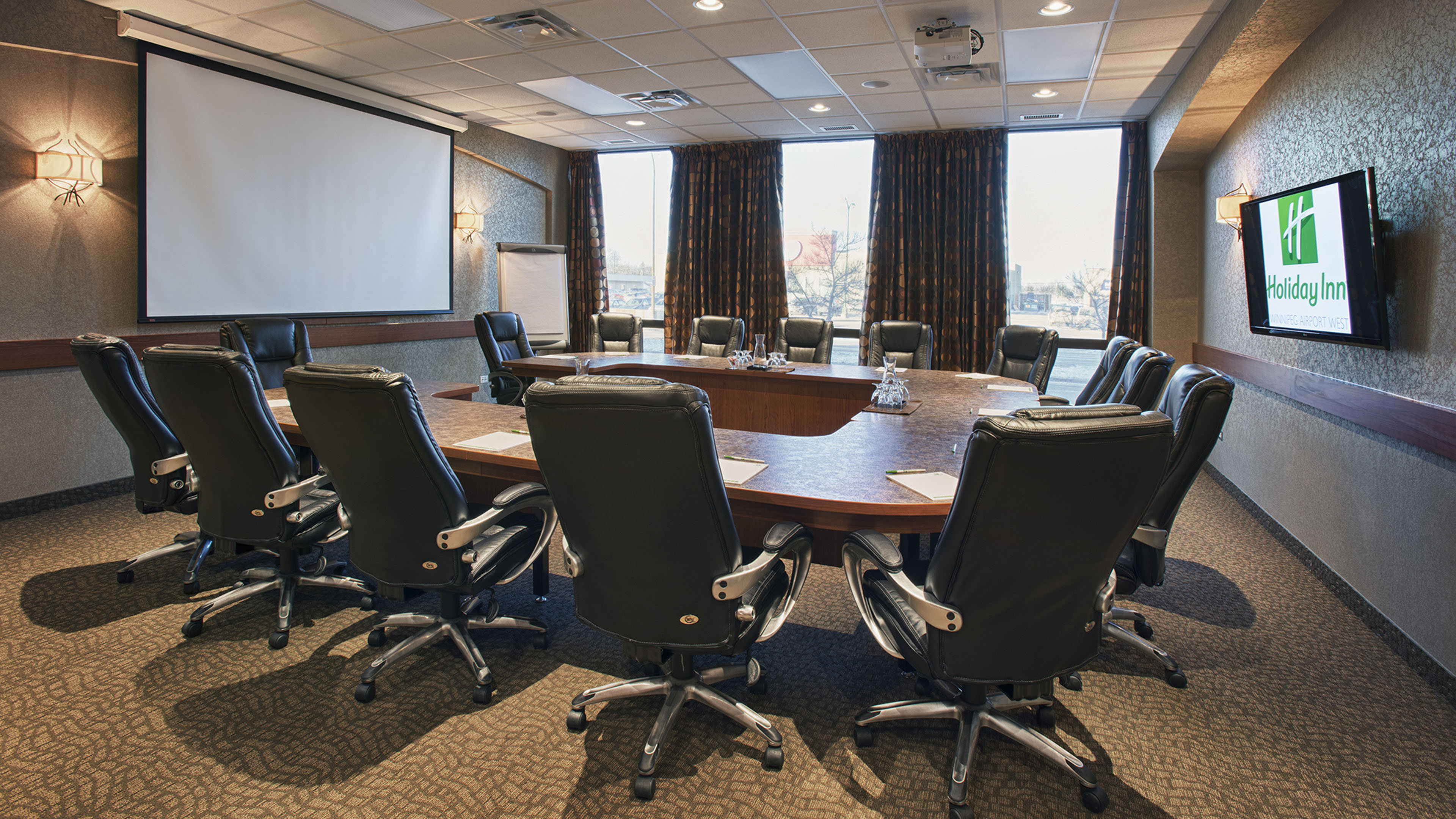 Boardroom with Built in Projector Screen