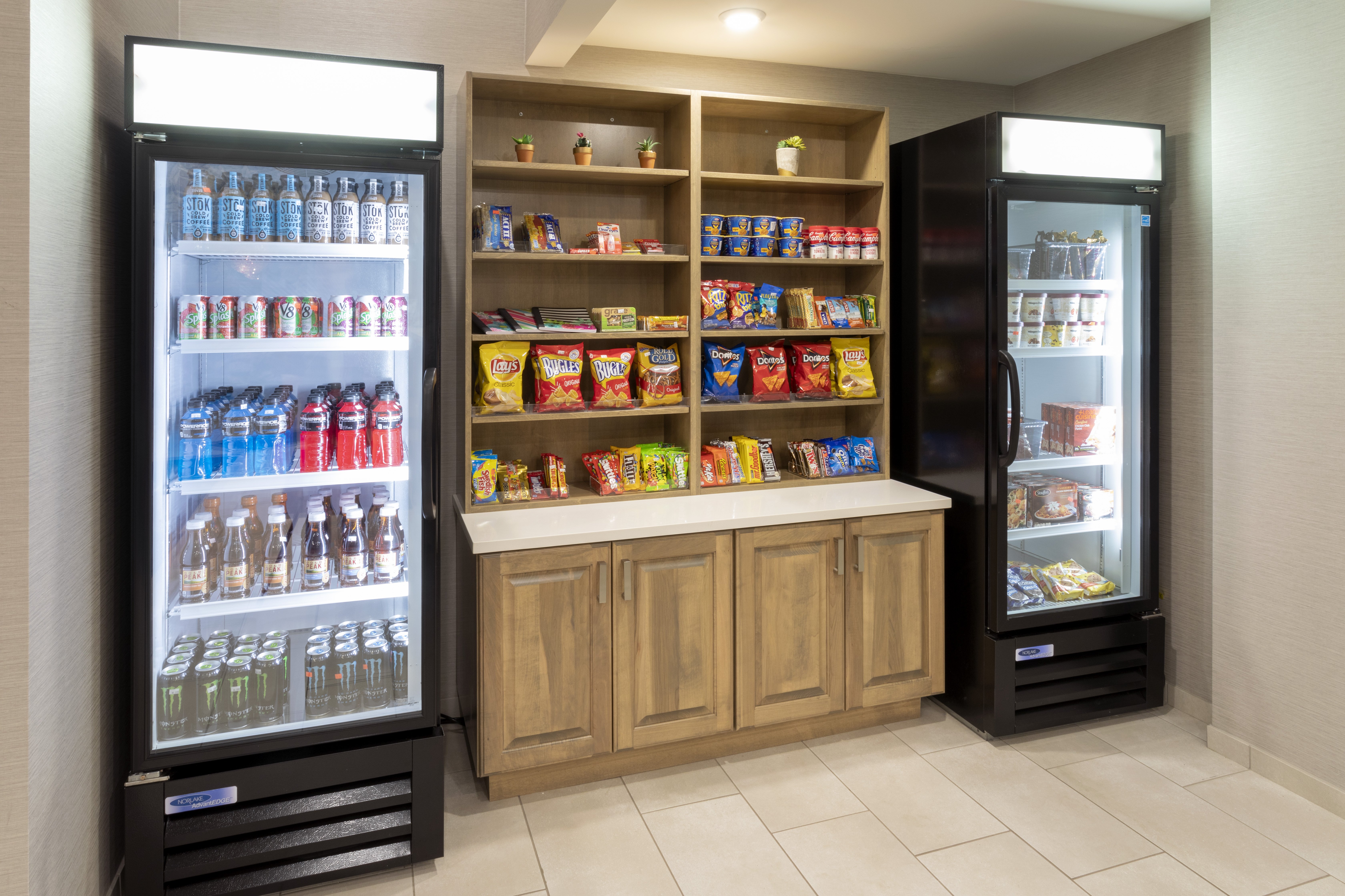 Our Sweet Shop features beverages, snacks, and ice cream