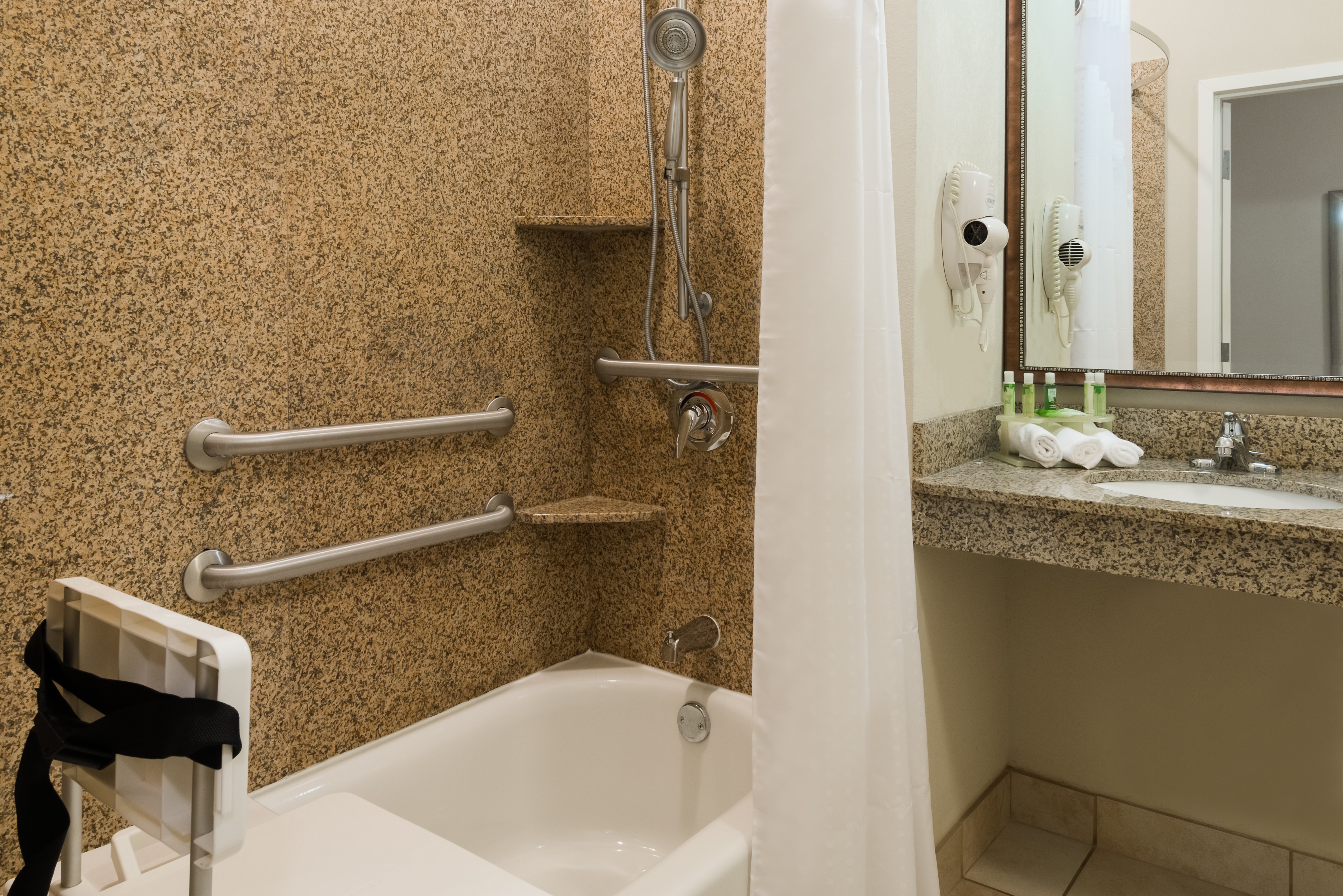 ADA/Handicapped accessible Guest Bathroom with mobility tub