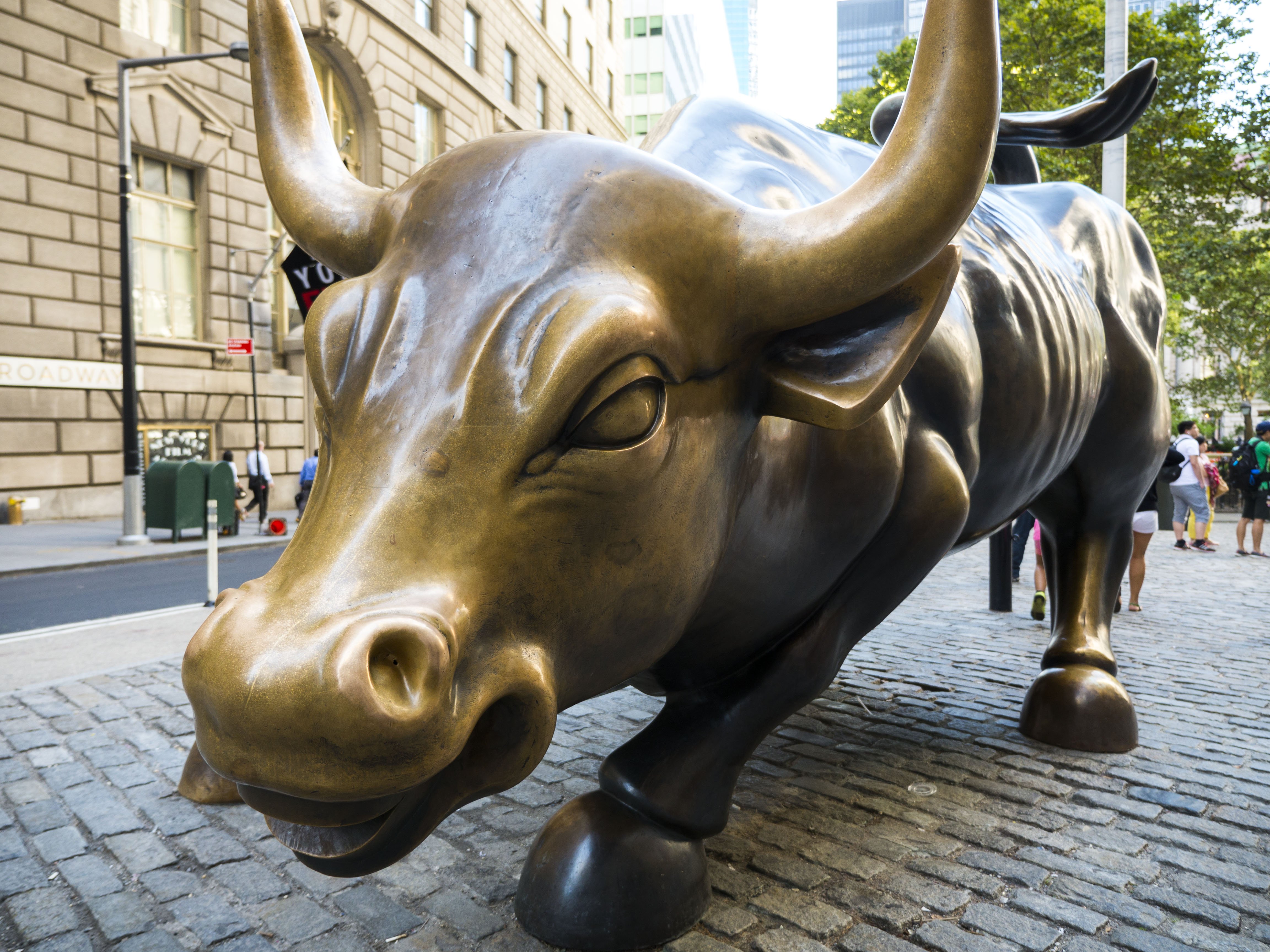 Visit the Charging Bull on Wall Street on your way to Battery Park