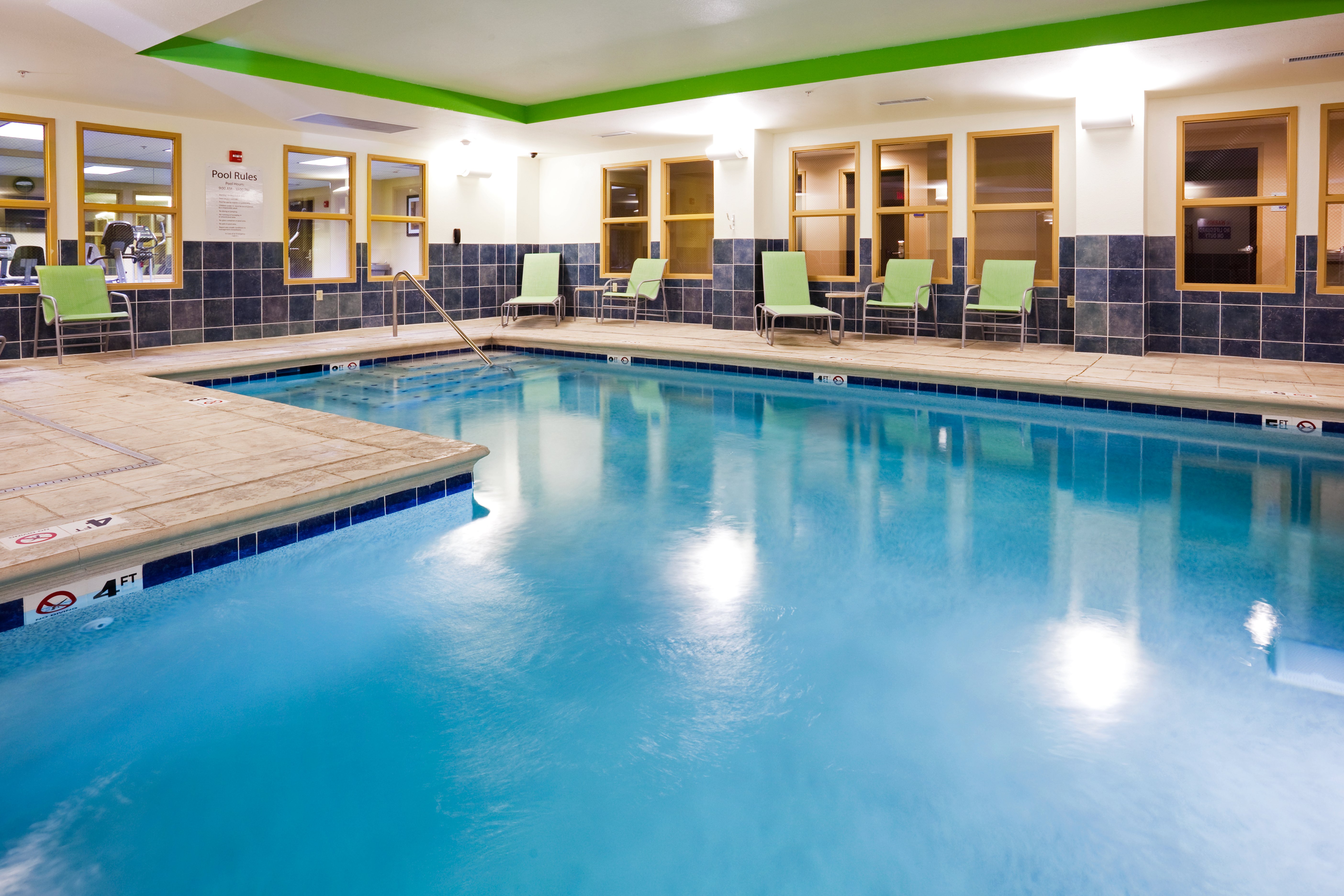 You will enjoy our indoor salt water pool!