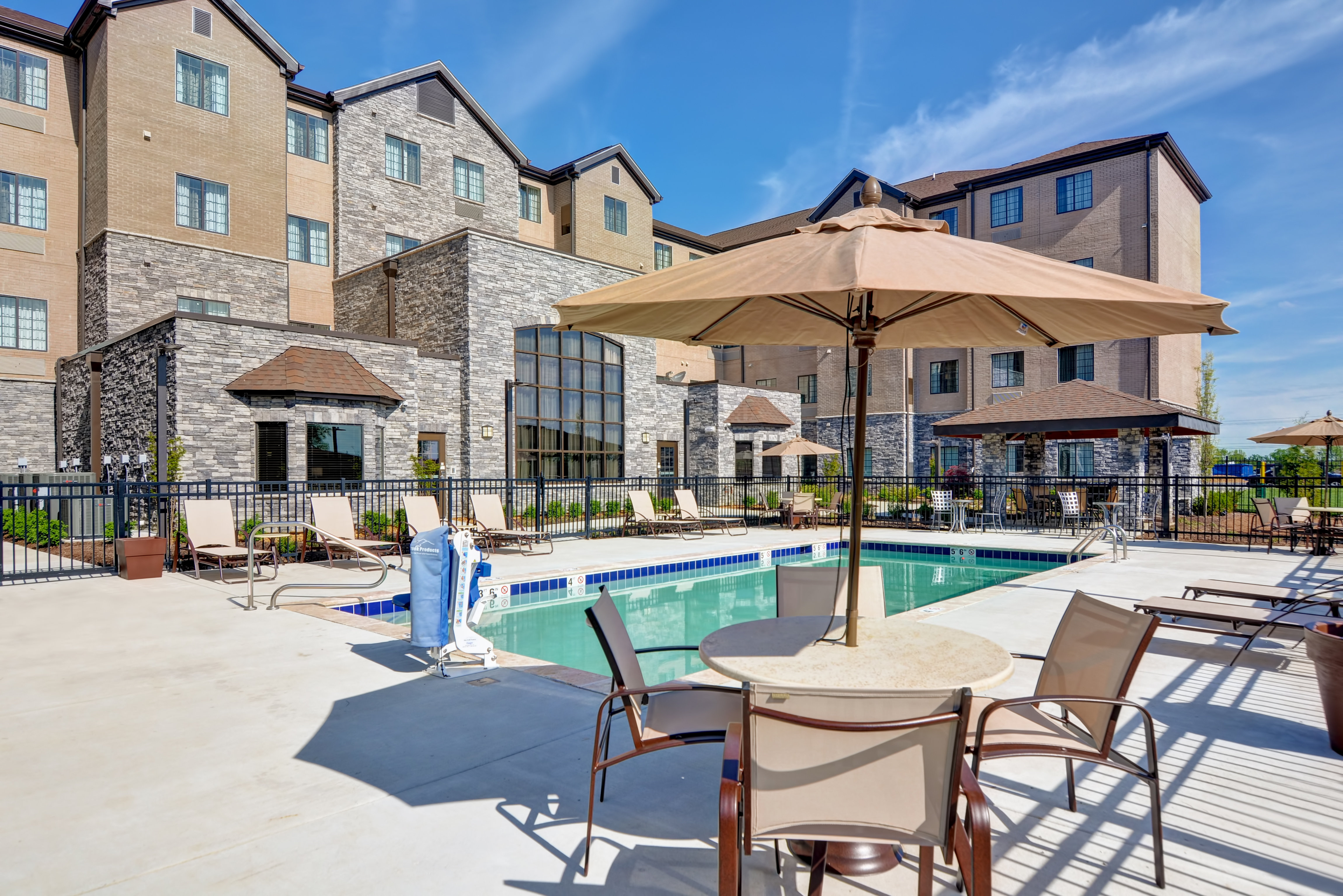 Our outdoor pool is the perfect place to soak up the sun. 