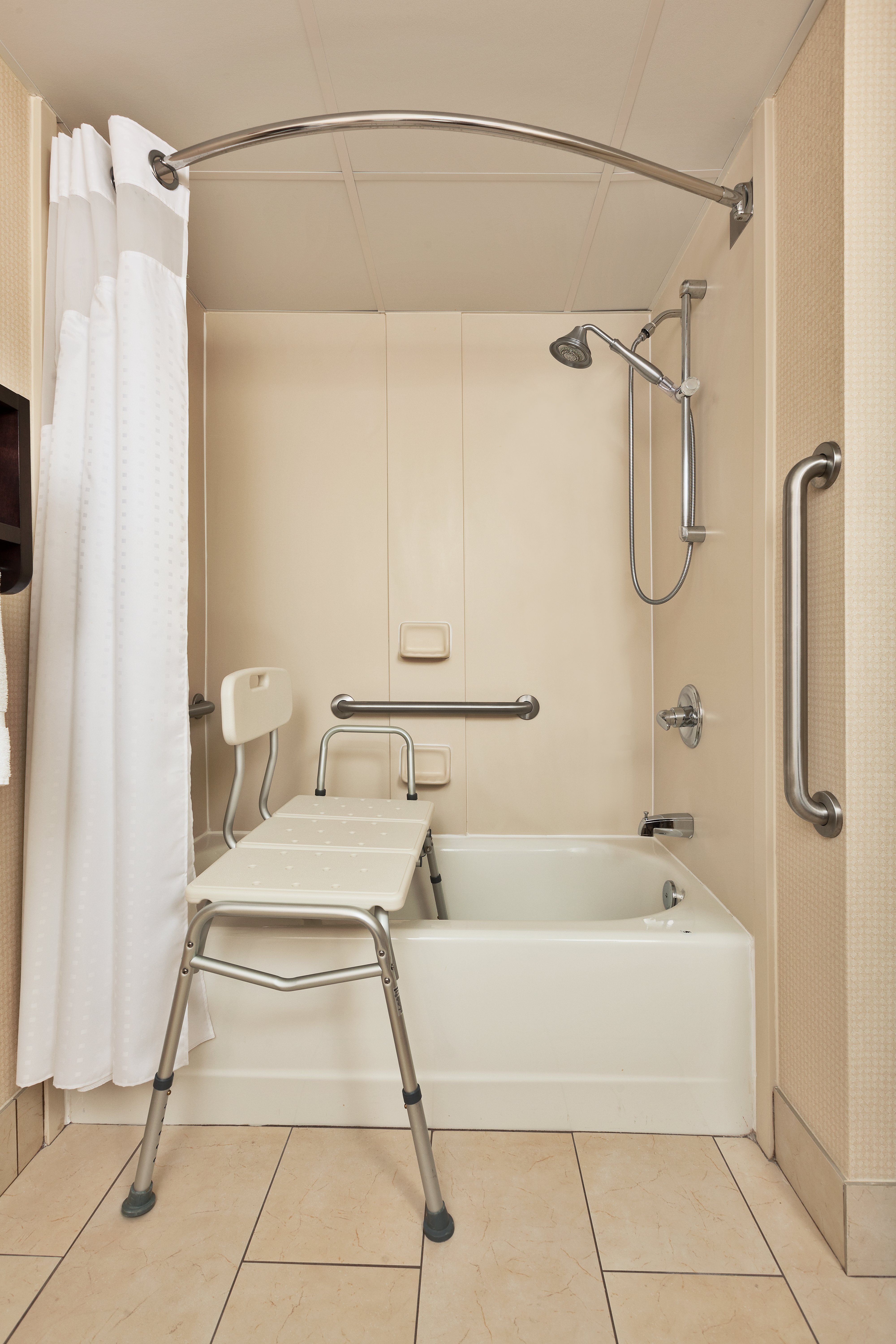 ADA/Handicapped Guest Bathroom with Transfer Tub