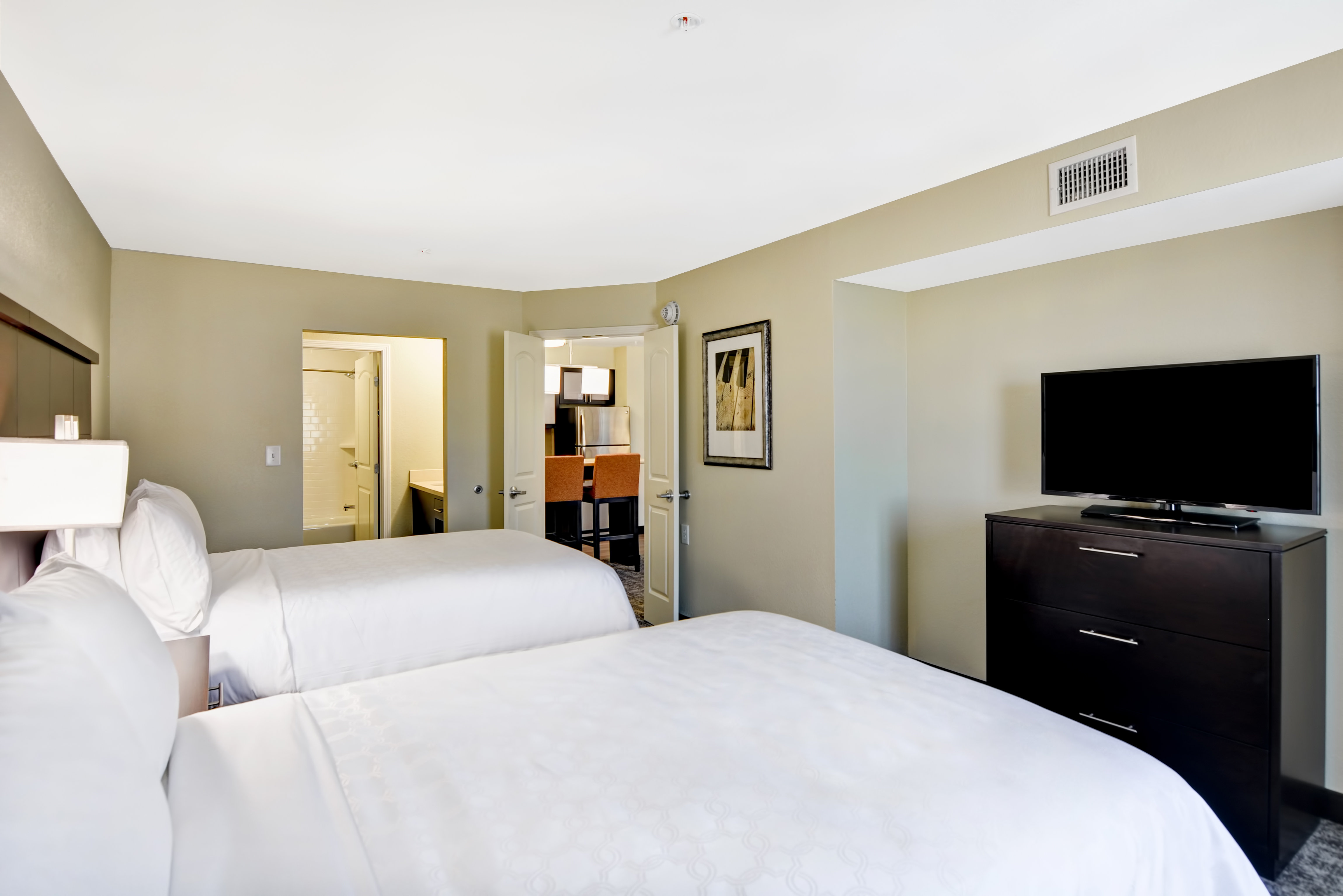 Relax in our Two Double Beds room with housekeeping services. 