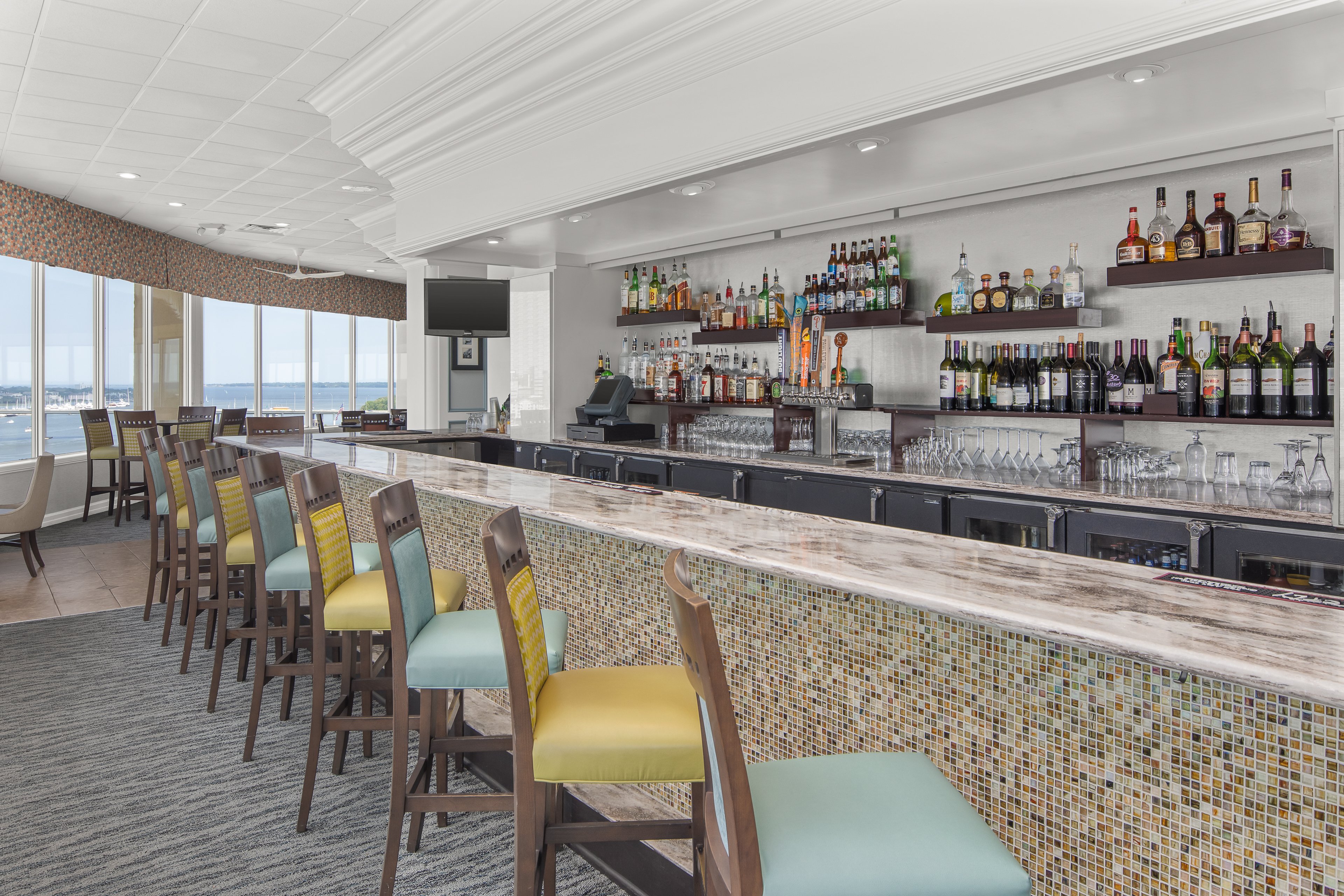 Enjoy the view and a drink at Harborview Lounge!