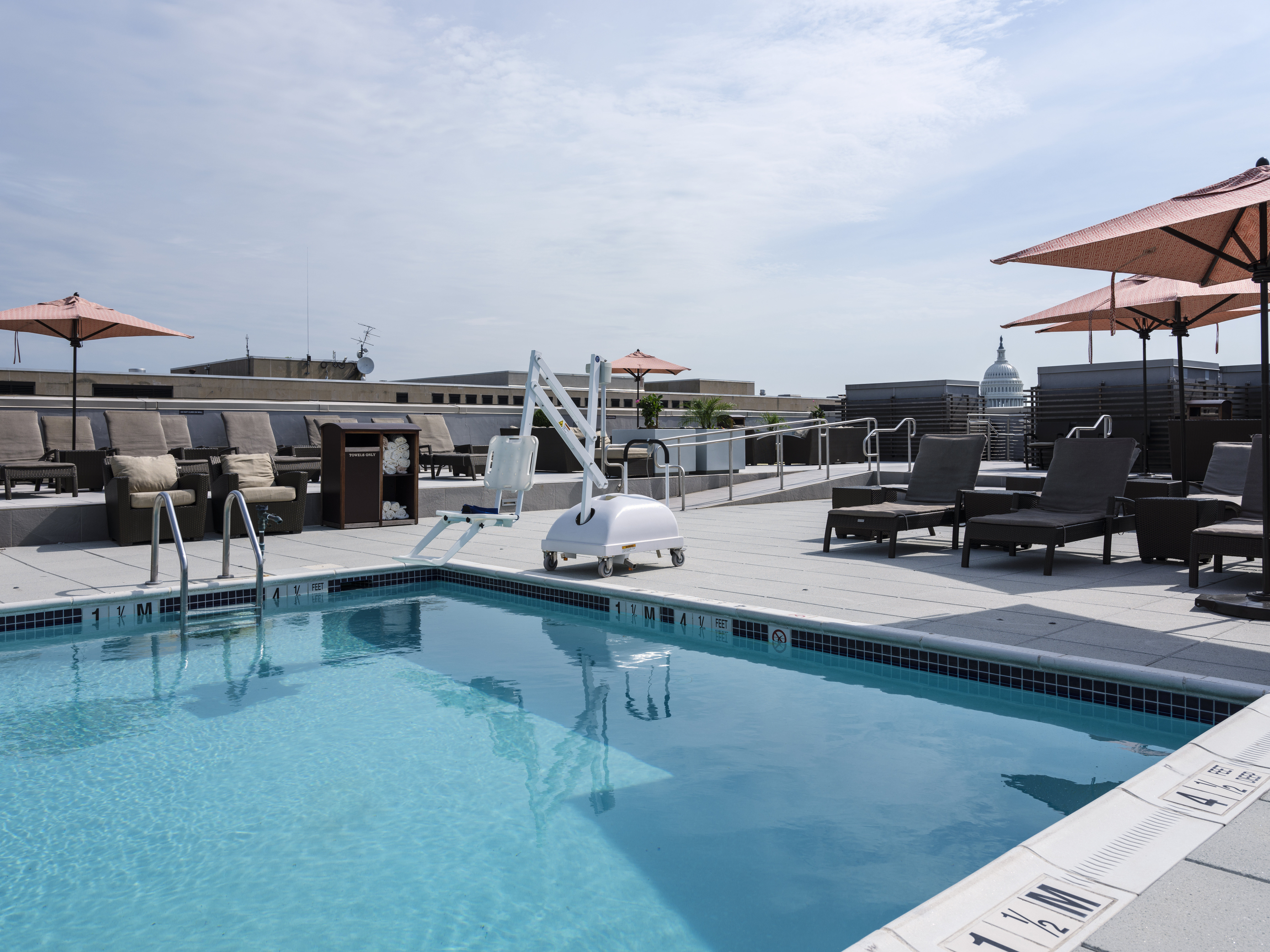 Our ADA lift allows all our guests to enjoy the rooftop pool.