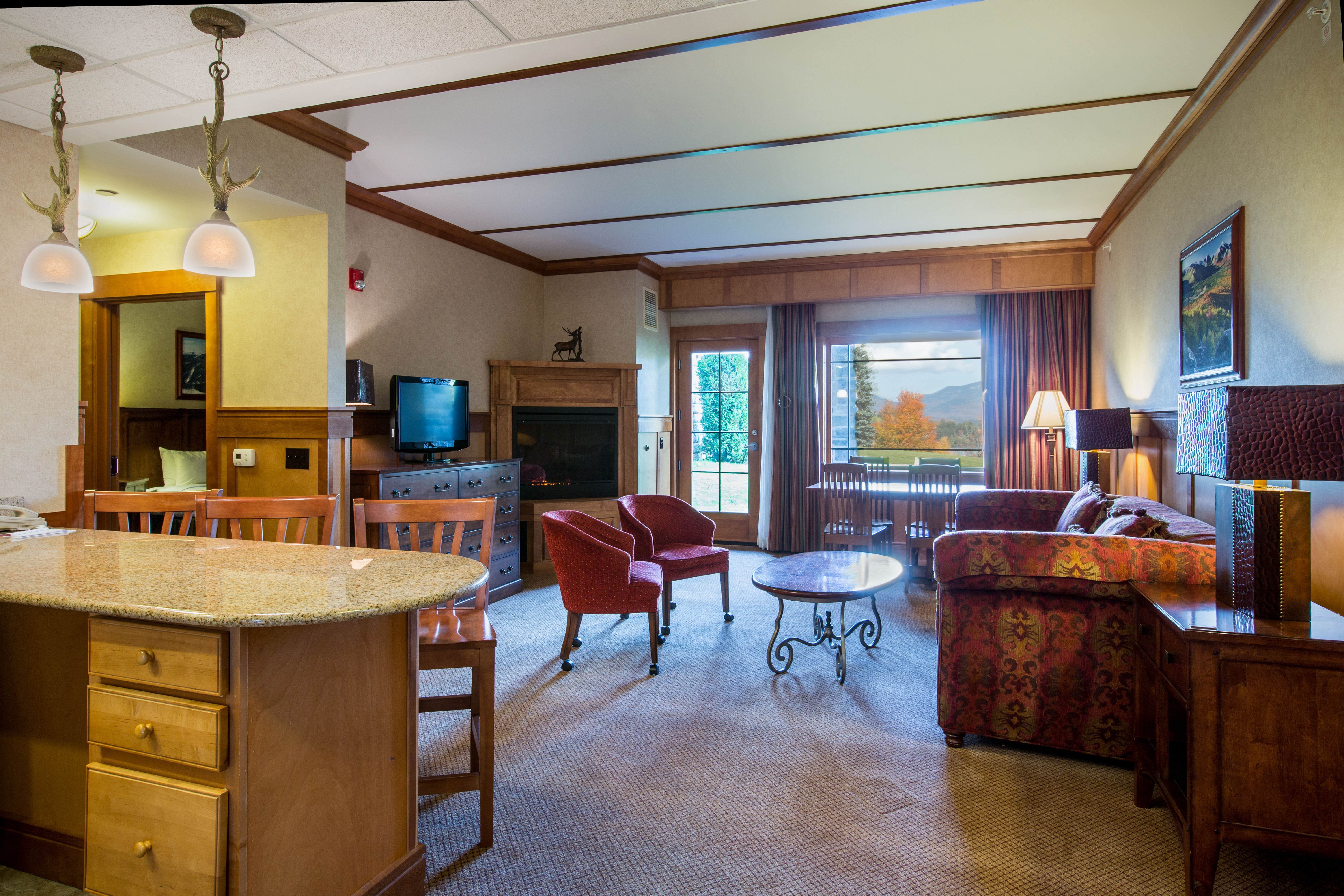 Deluxe King Suite Living Area (Adirondack Wing)