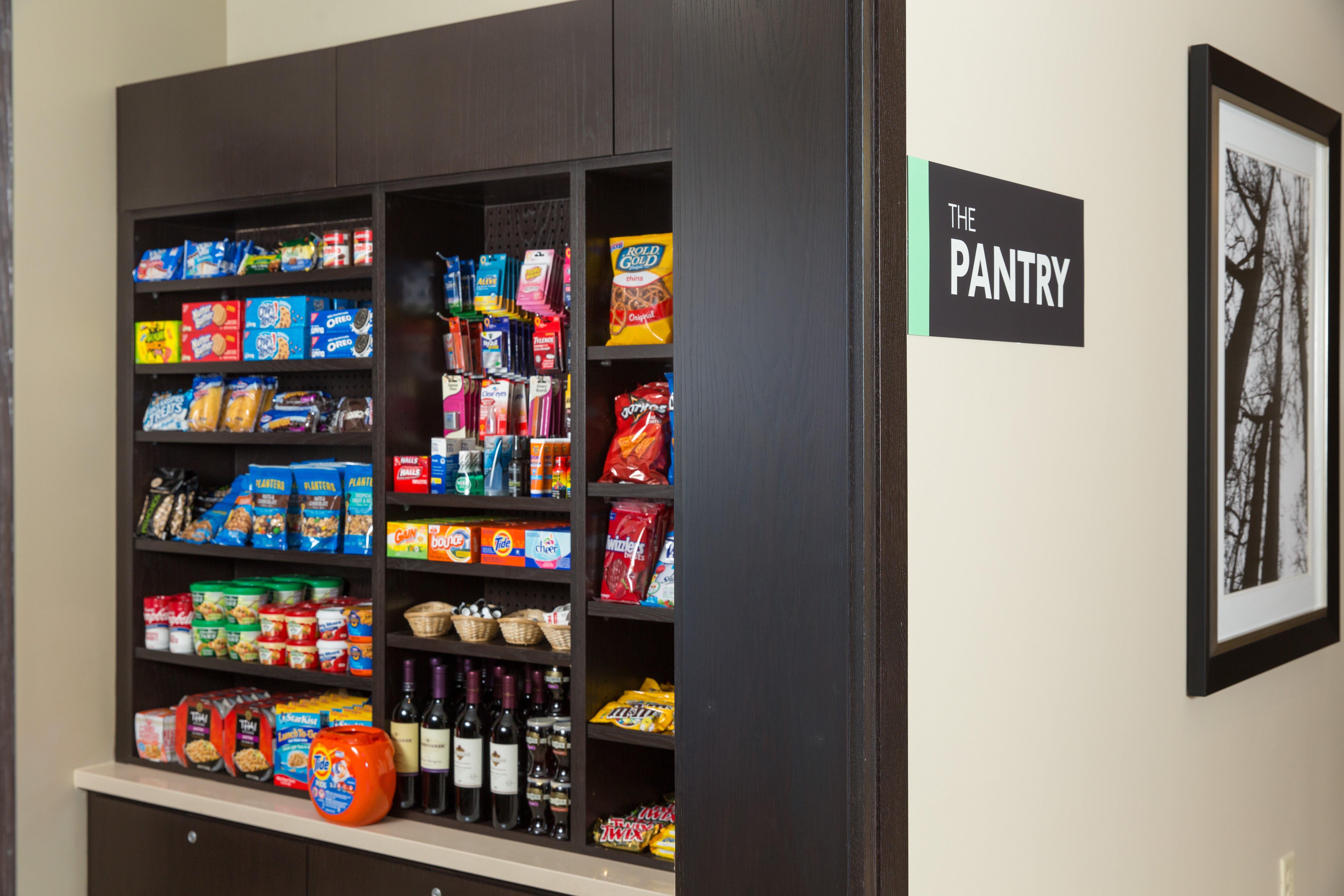 Our 24 hour Pantry has everything you need to enhance your stay.