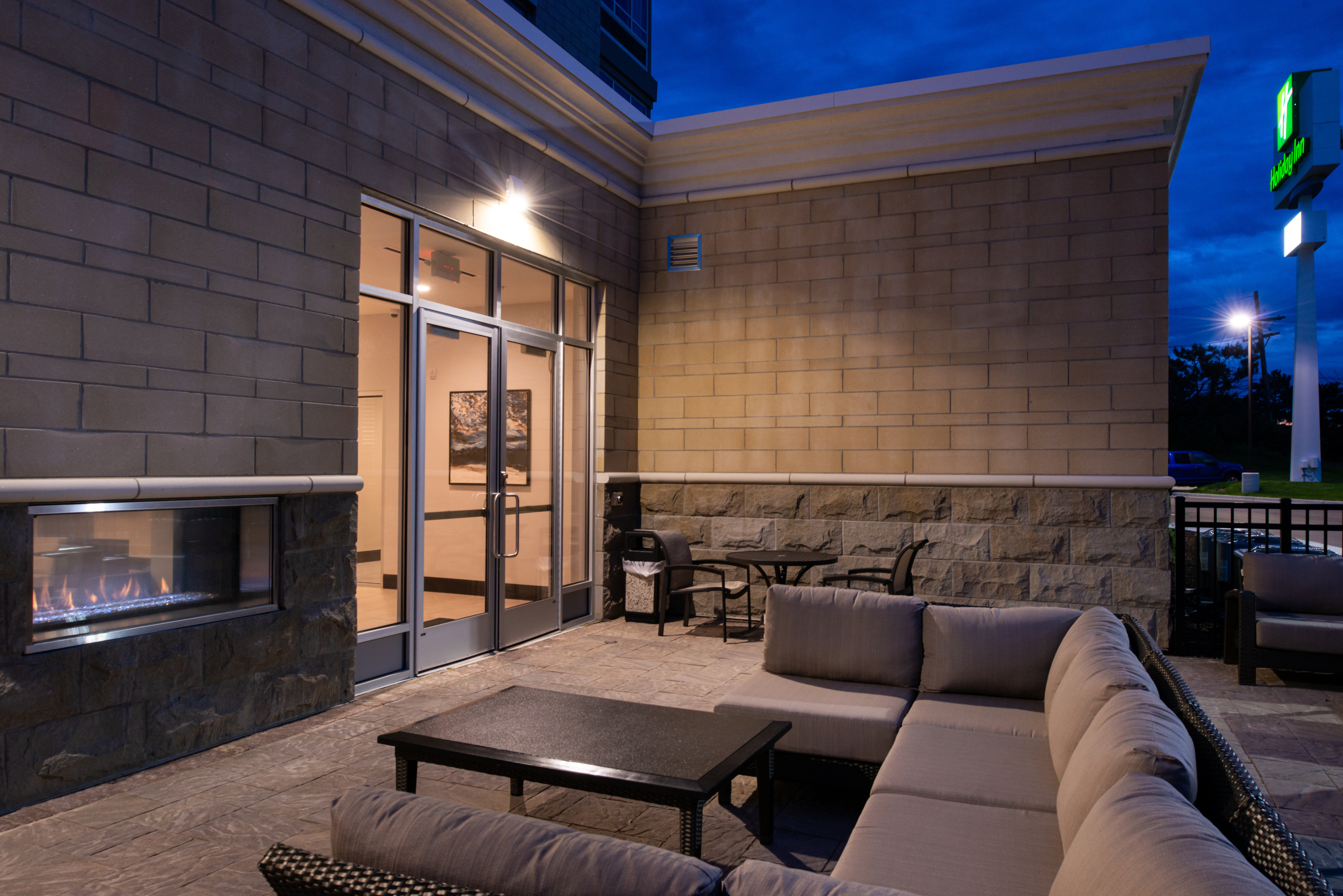 Cozy up with friends and family on our guest patio.