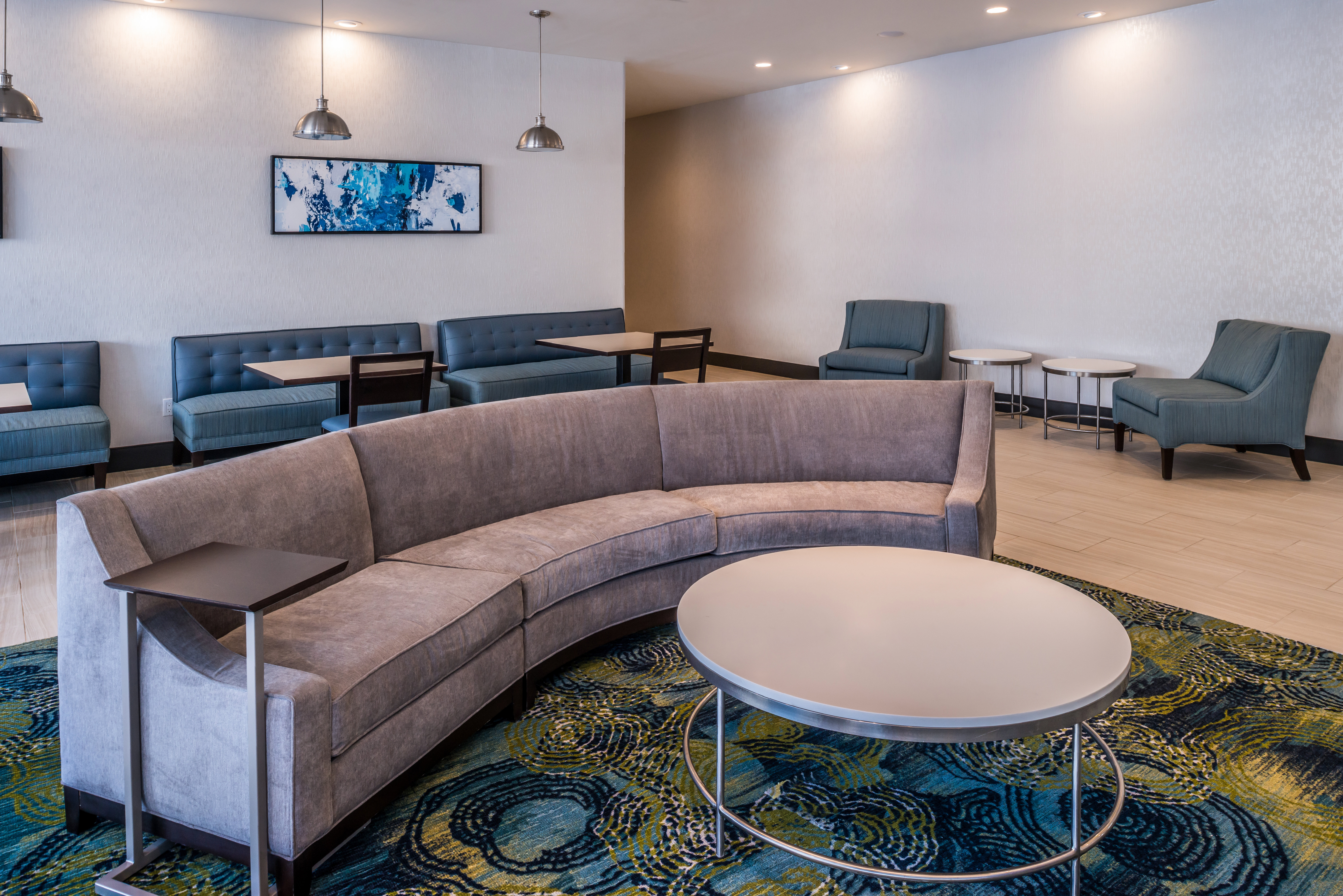 Relax in our spacious lobby with ample seating.