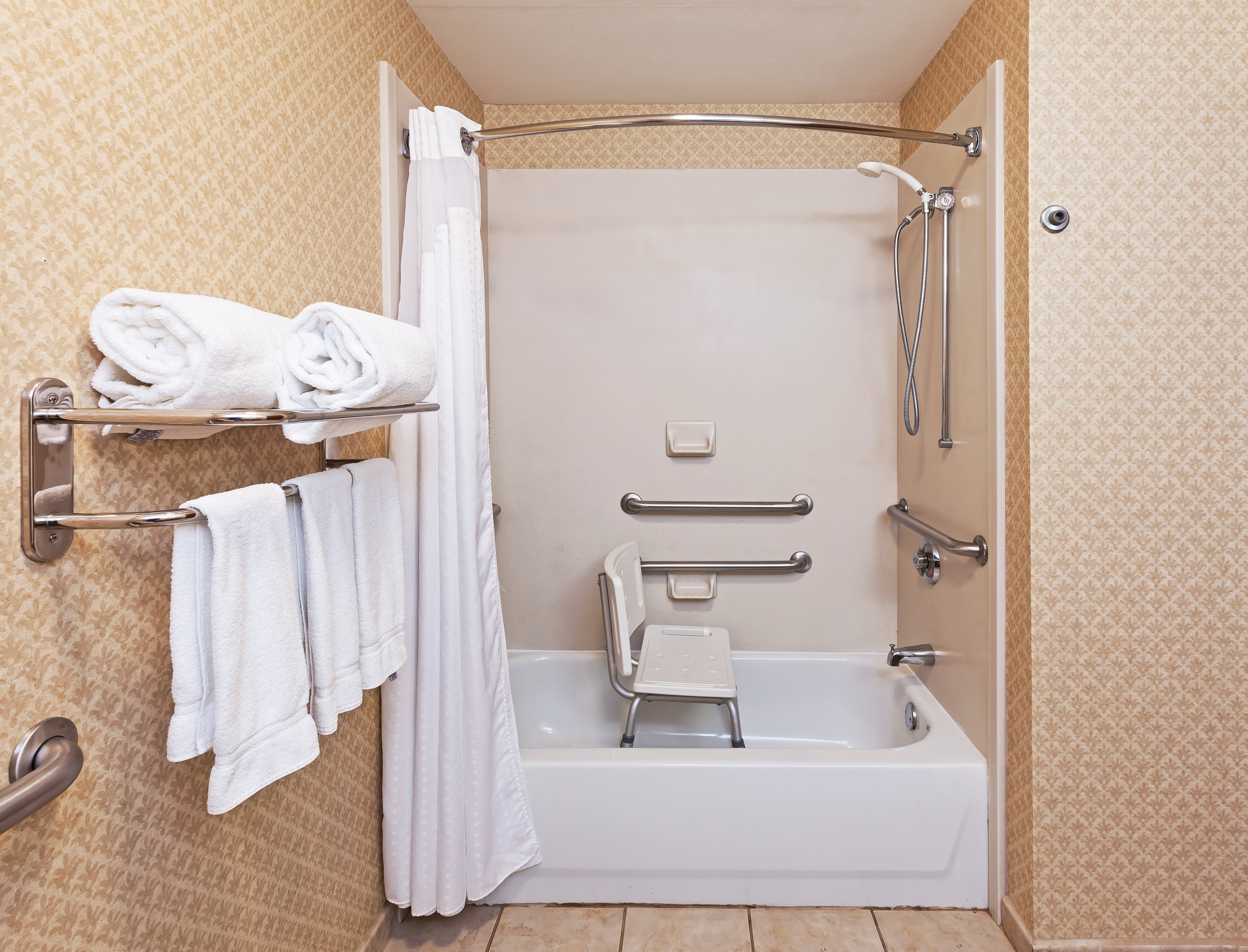 ADA/Handicap accessible Guest Bathroom with mobility tub