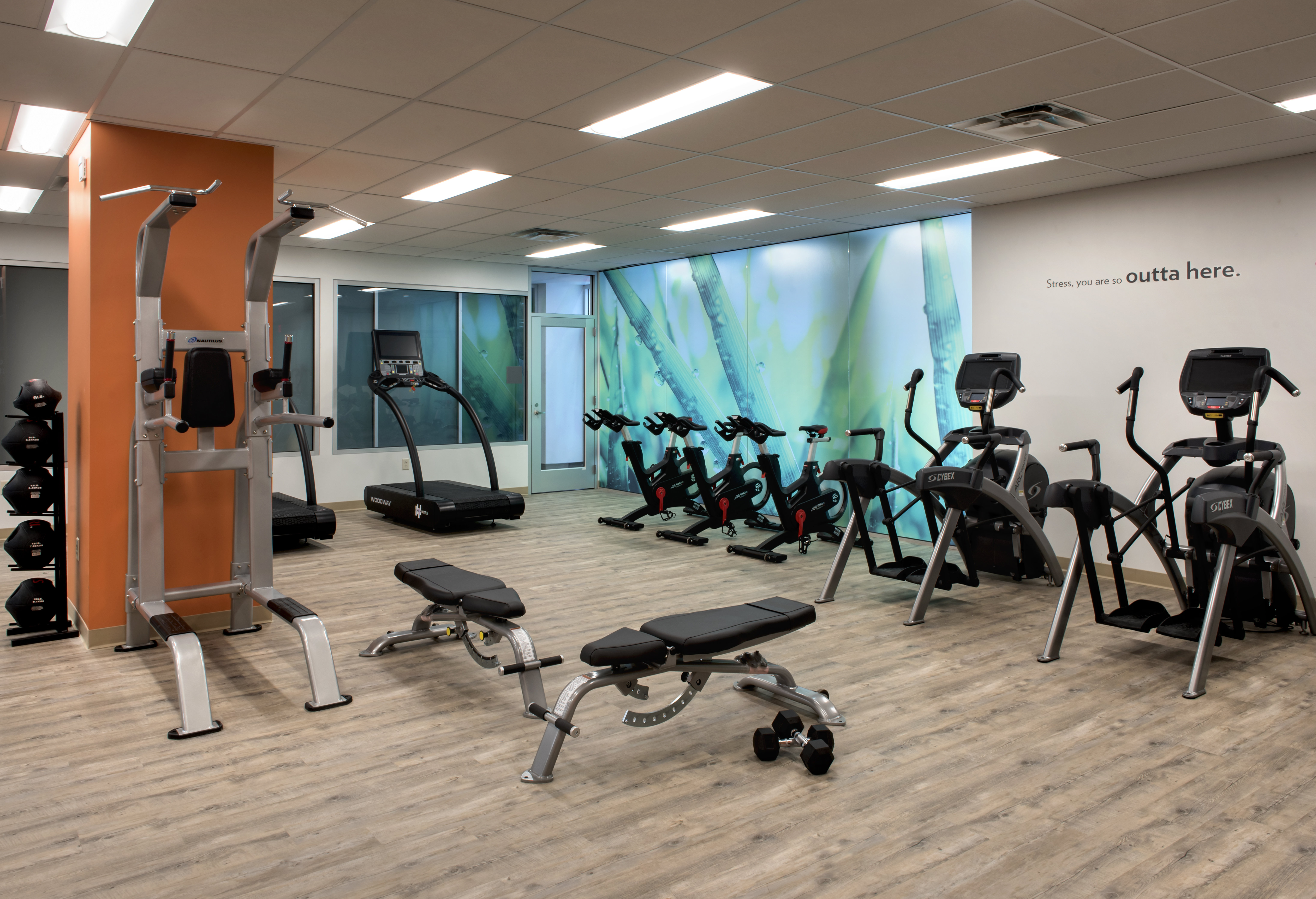 Maintain your gym routine at our state-of-the-art fitness studio.