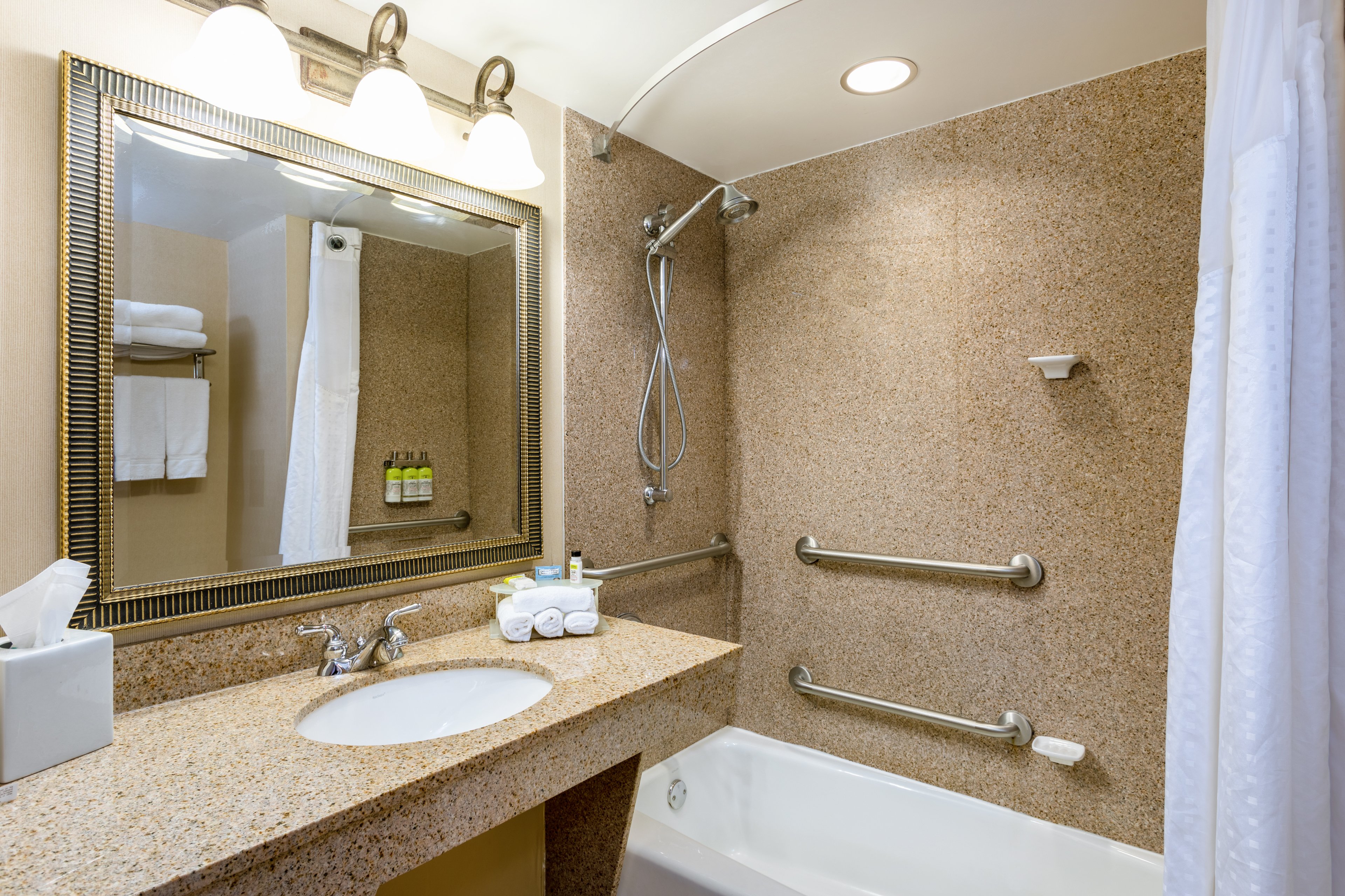 HOLIDAY INN EXP STES LAKEWOOD BY IH-guestroom-Relax in our spacious Guest Bathroom with ADA/Handicap access..jpg