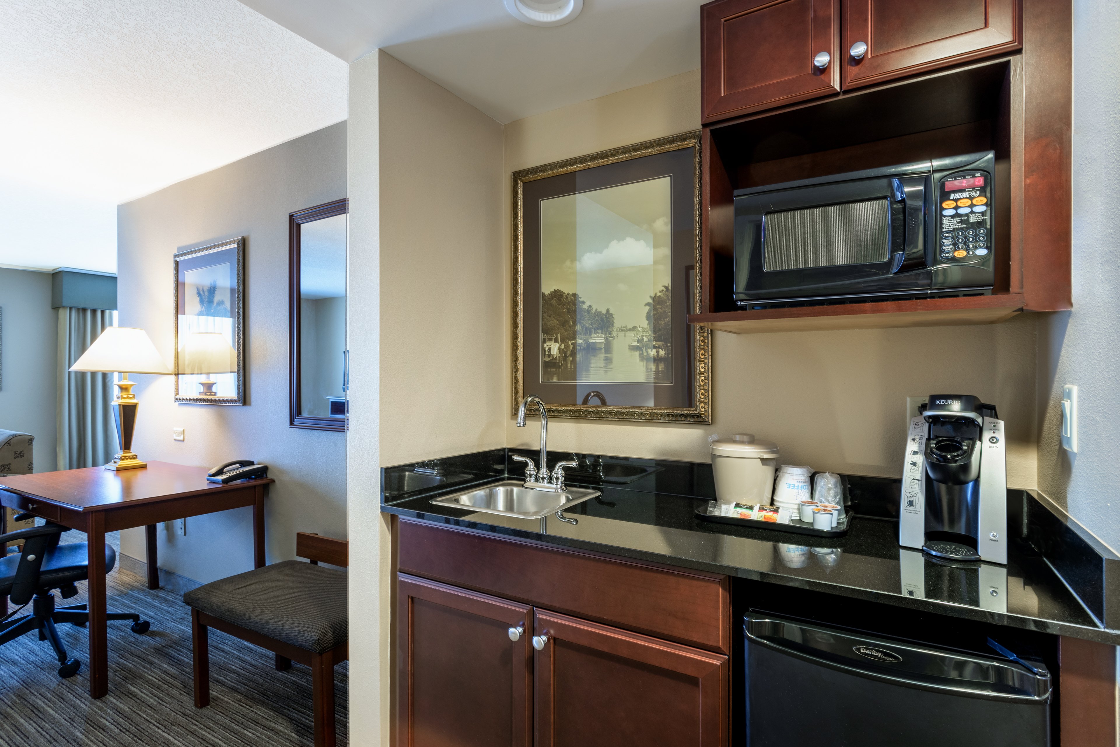 HOLIDAY INN EXP STES LAKEWOOD BY IH-guestroom-Feel at home in a room with microwave, mini fridge & coffee maker..jpg