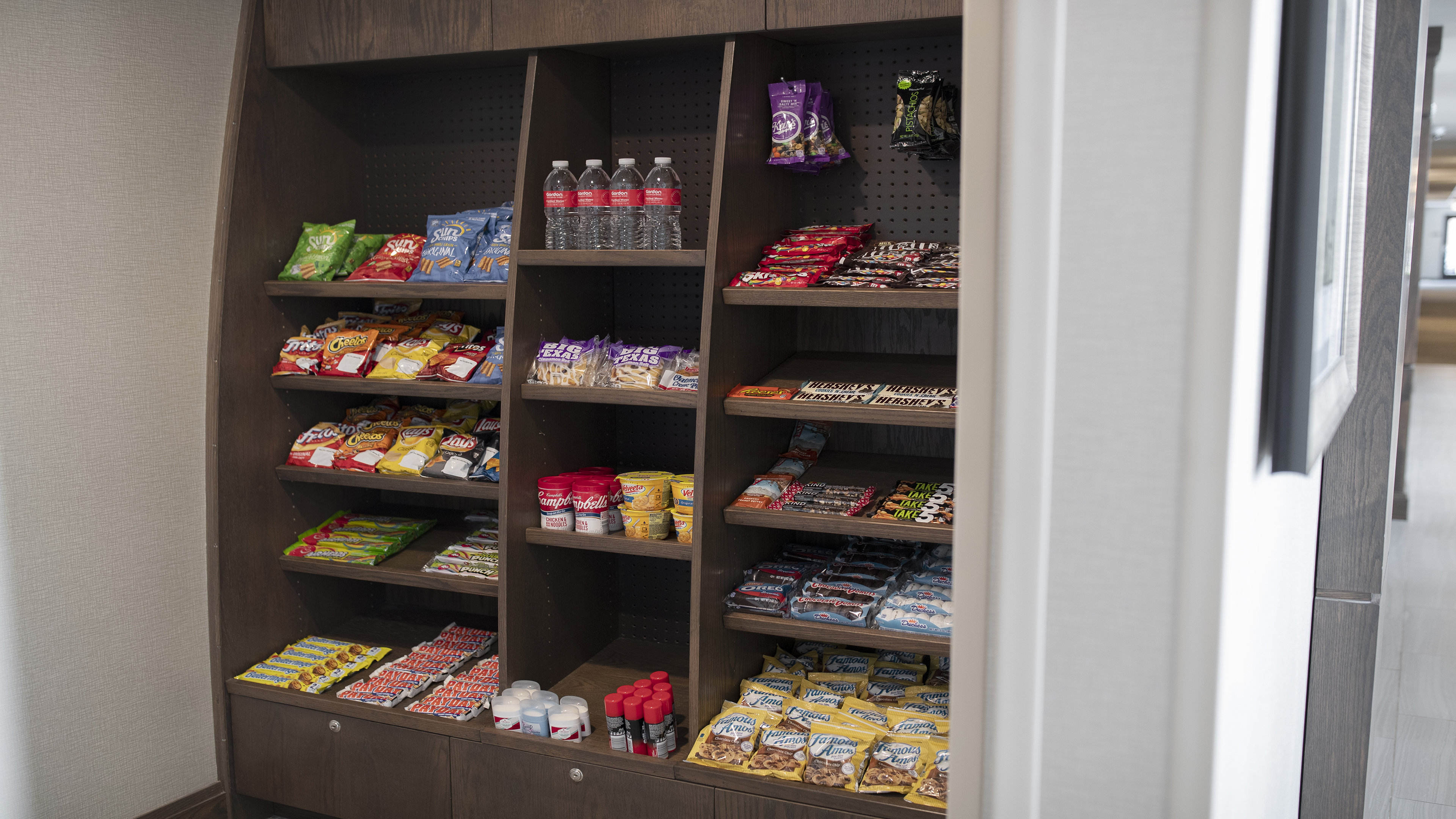 Snacks & drinks for purchase 24/7 at the Staybridge Suites Pantry