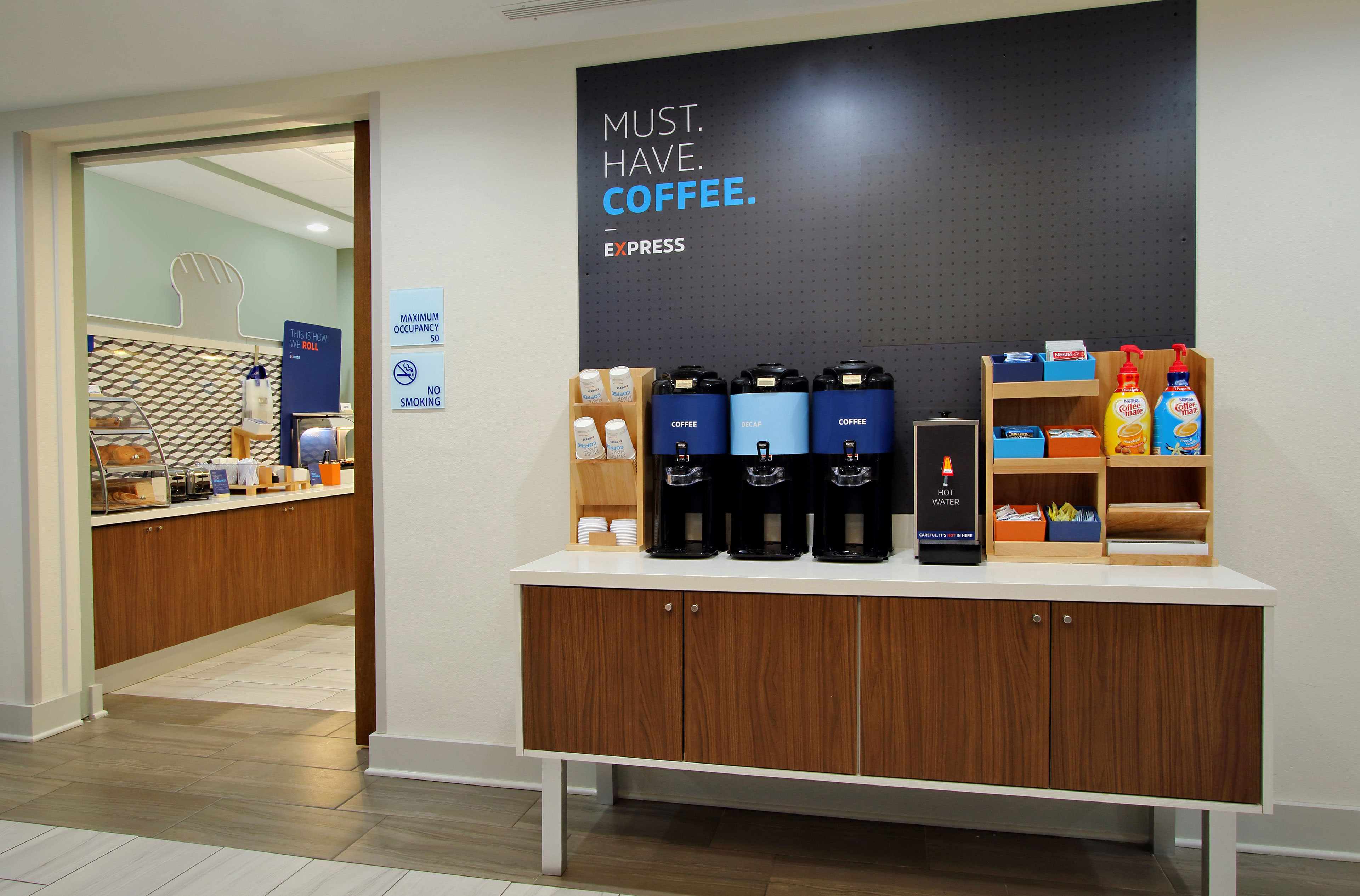 Did you say coffee? Don't forget to take a complimentary cup to go