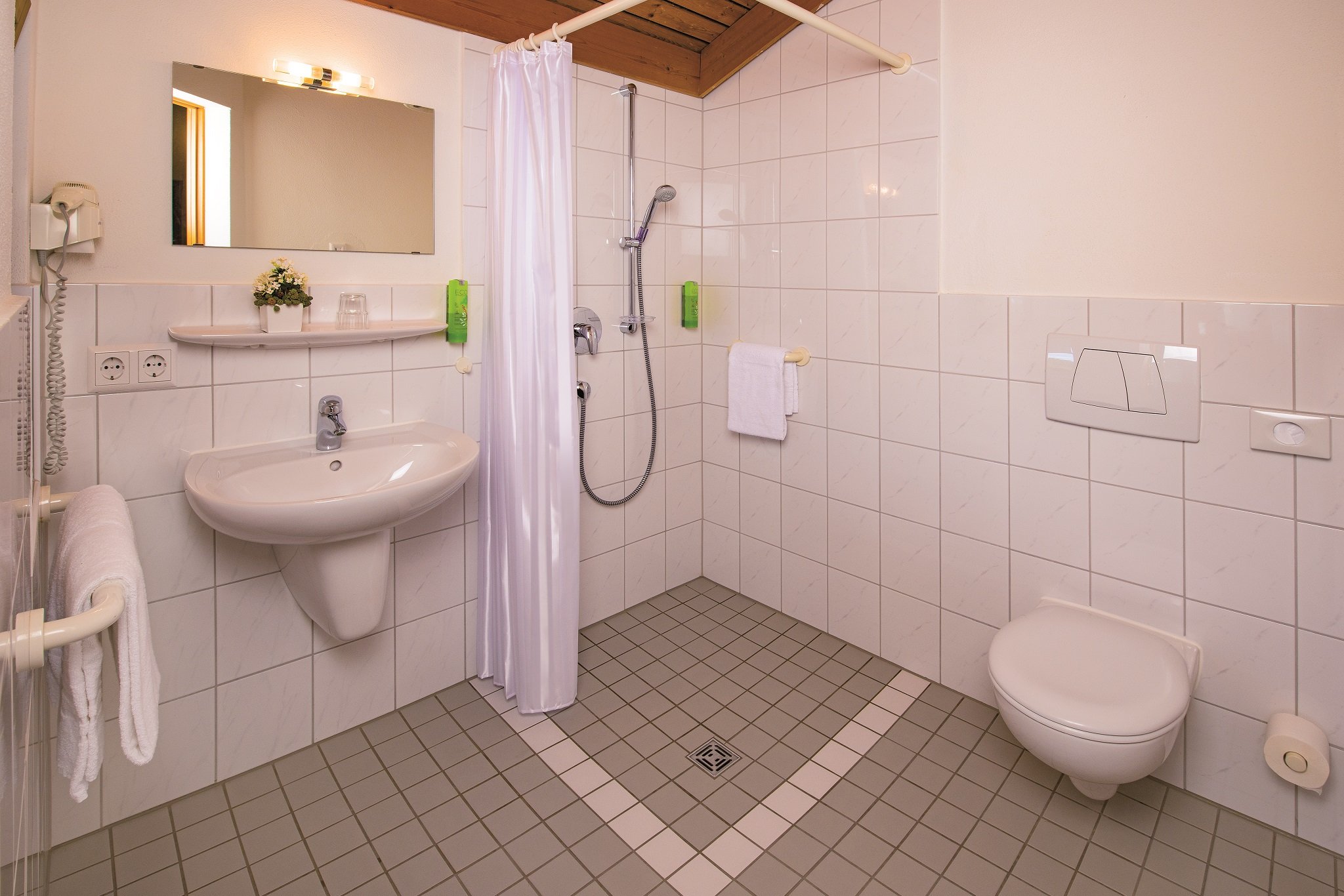 TOP HOHENWART FORUM PFORZHEIM-guestroom-Bath handicapped accessible - TOP Hotel Hohenwart Forum Pforzheim.jpg