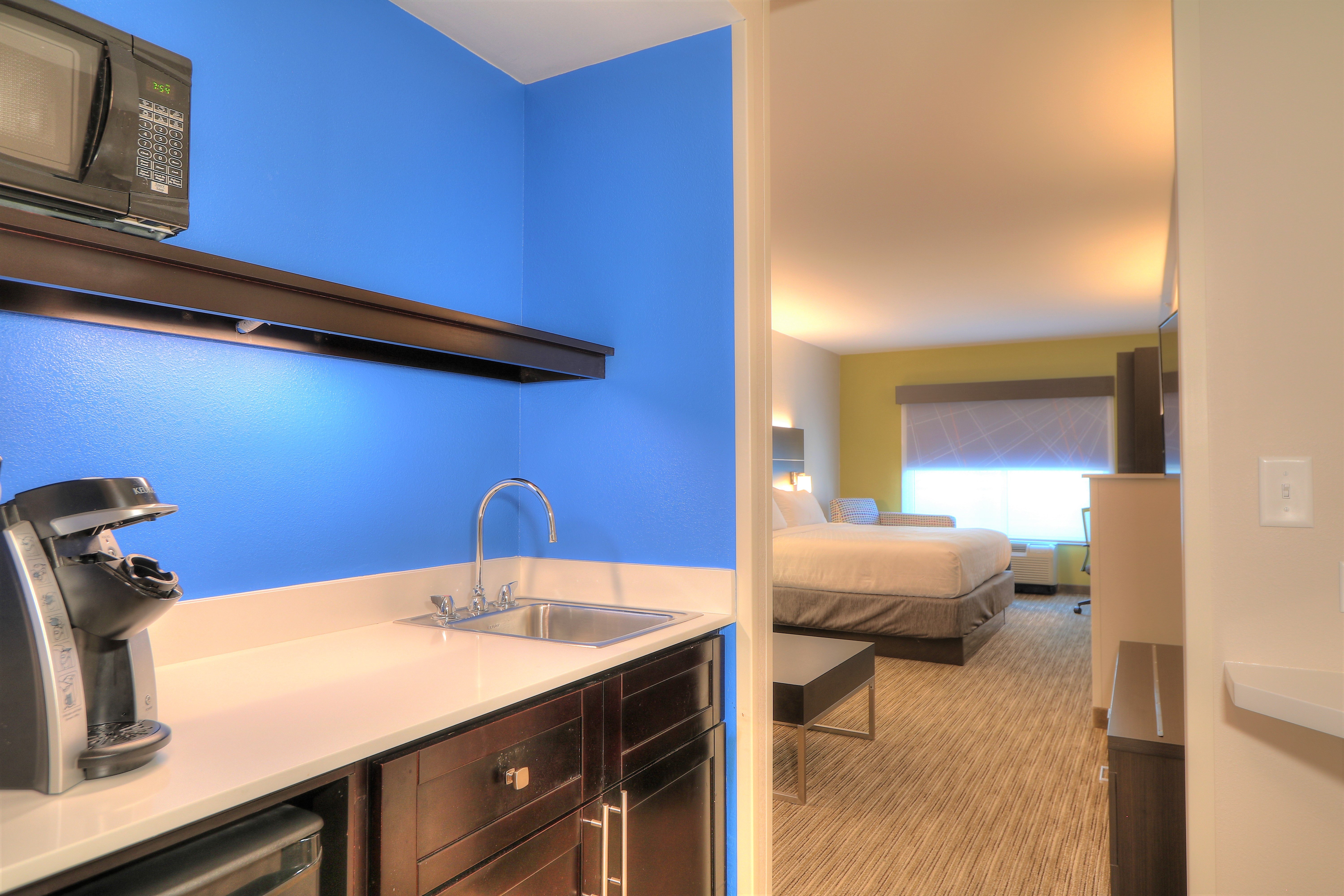 Our King Bed Suites features a separate living area. 